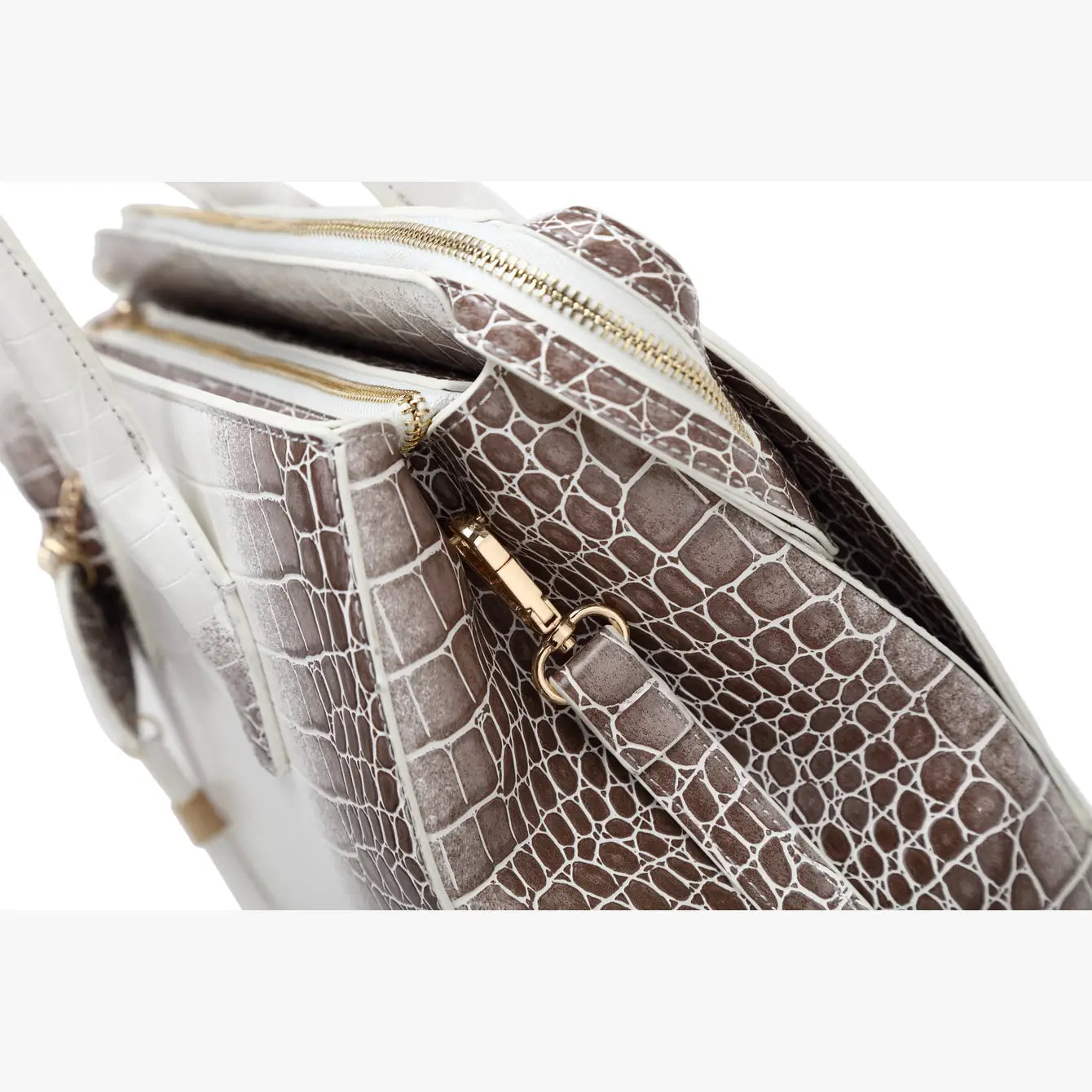 Brangio Elegant Croc-Embossed Handbag