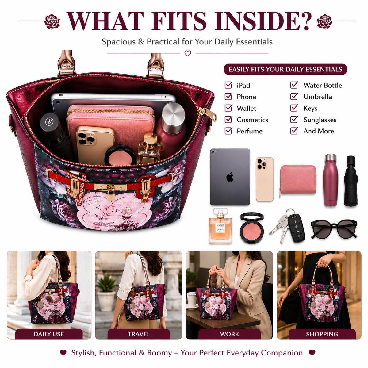 Arosa Fashion Motif Tote Bag
