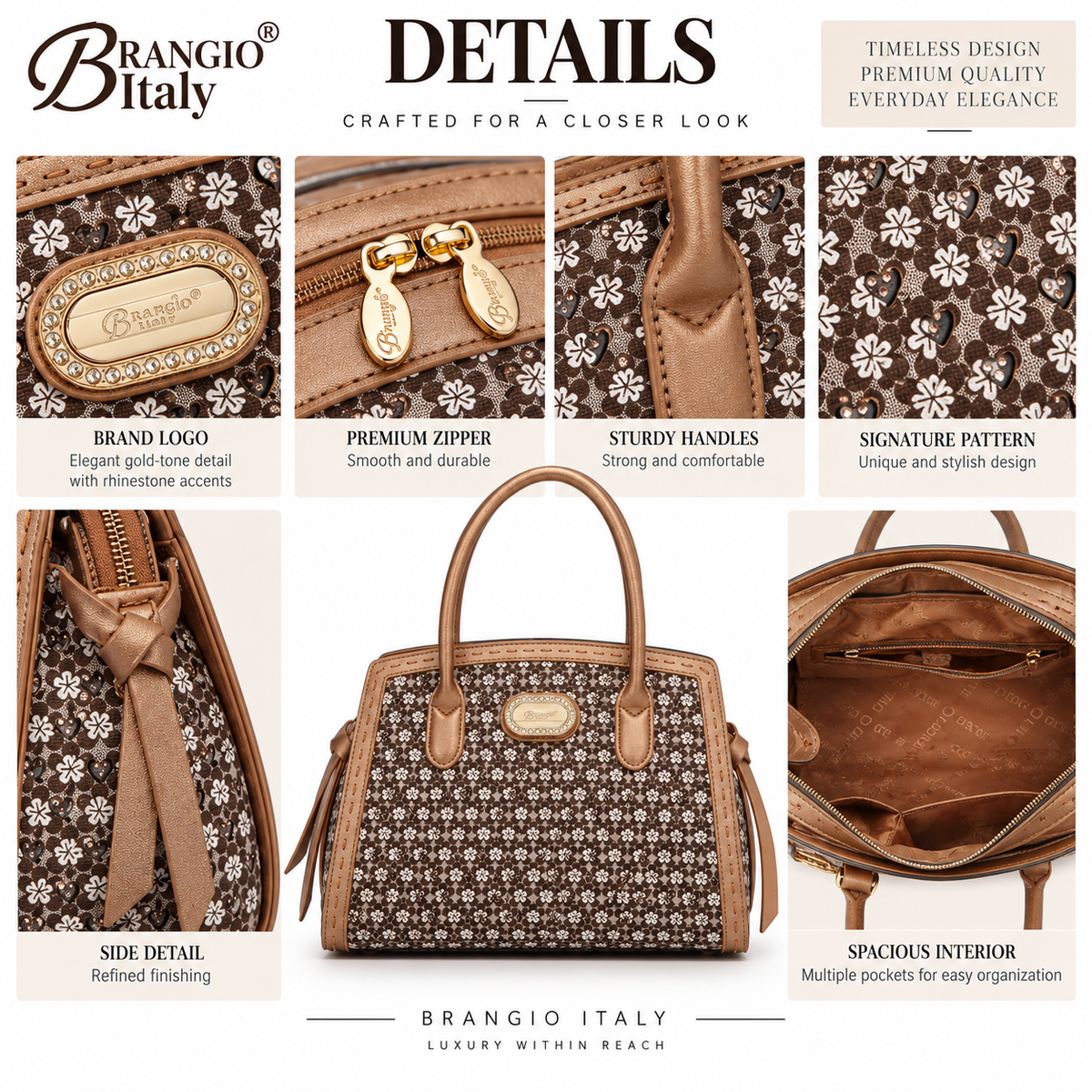 Brangio Italy Classic Charm Handbag