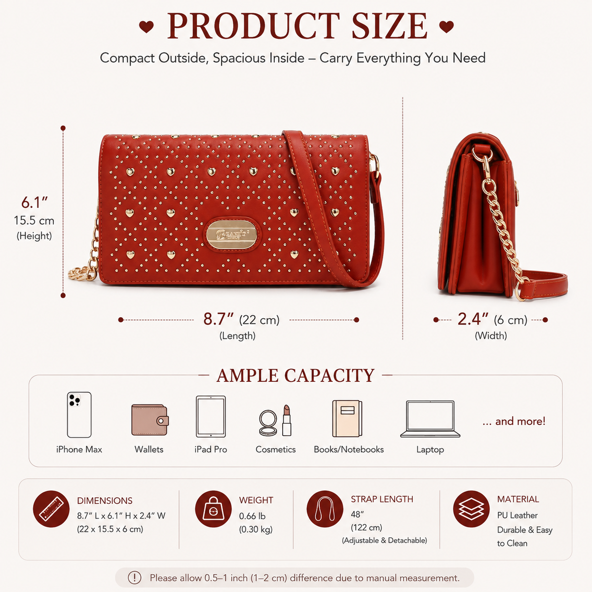 Brangio Italy Radiant Heart Crossbody Bag