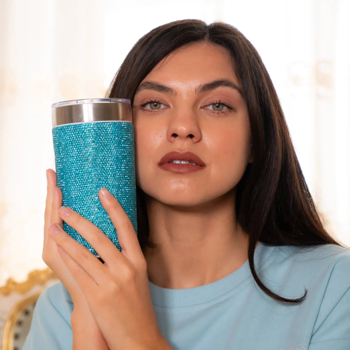 Brangio Luxury Bling Rhinestone Thermos Bottle