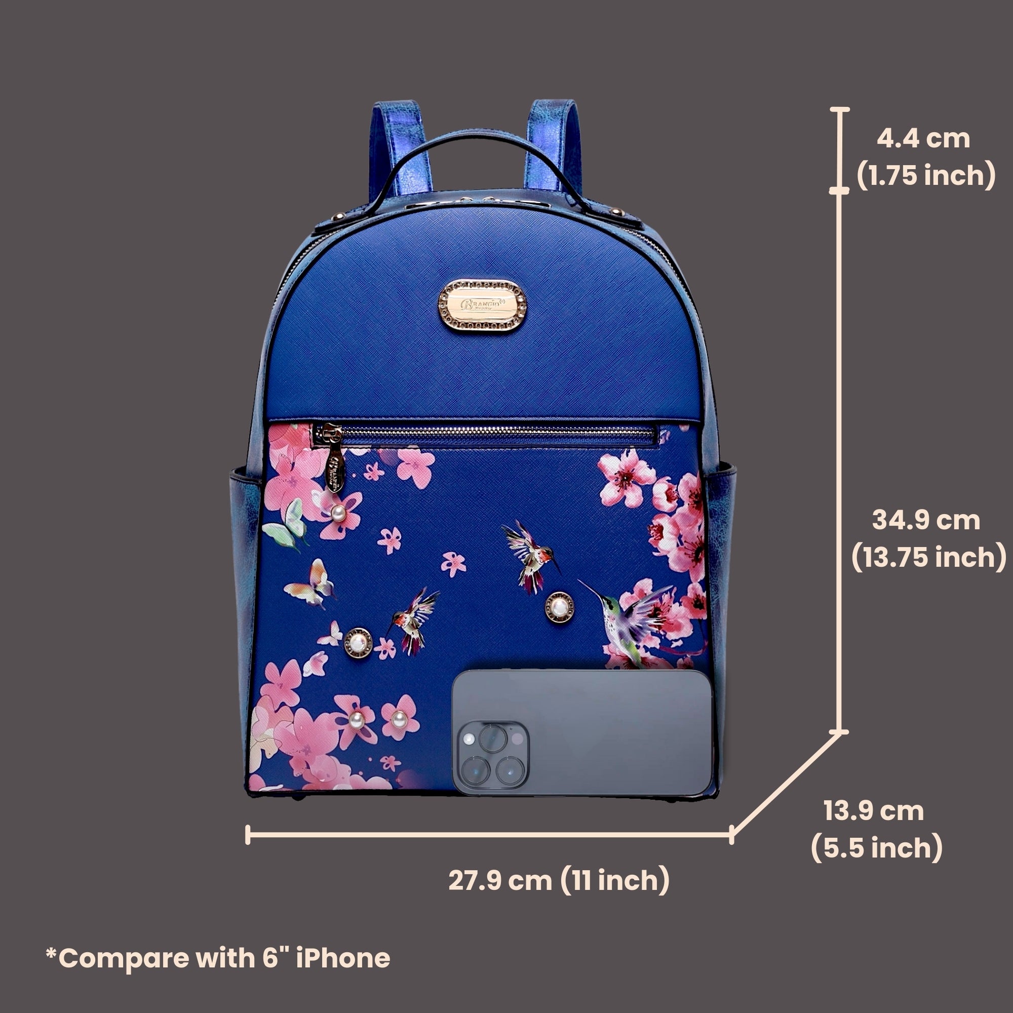 Brangio Italy Floral Hummingbird Backpack – Fashion Travel Backpack