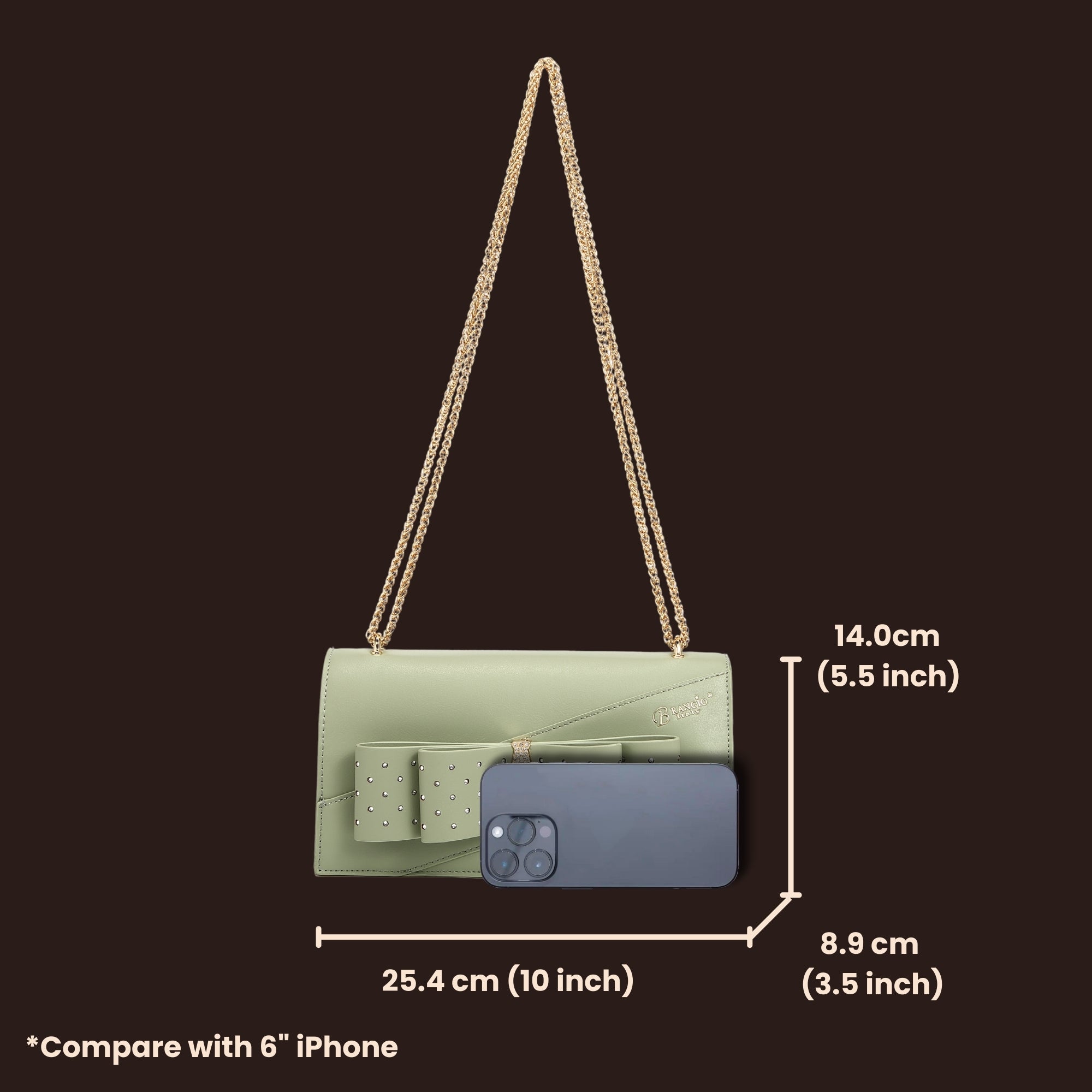 Brangio Chic Bow Accent Evening Bag