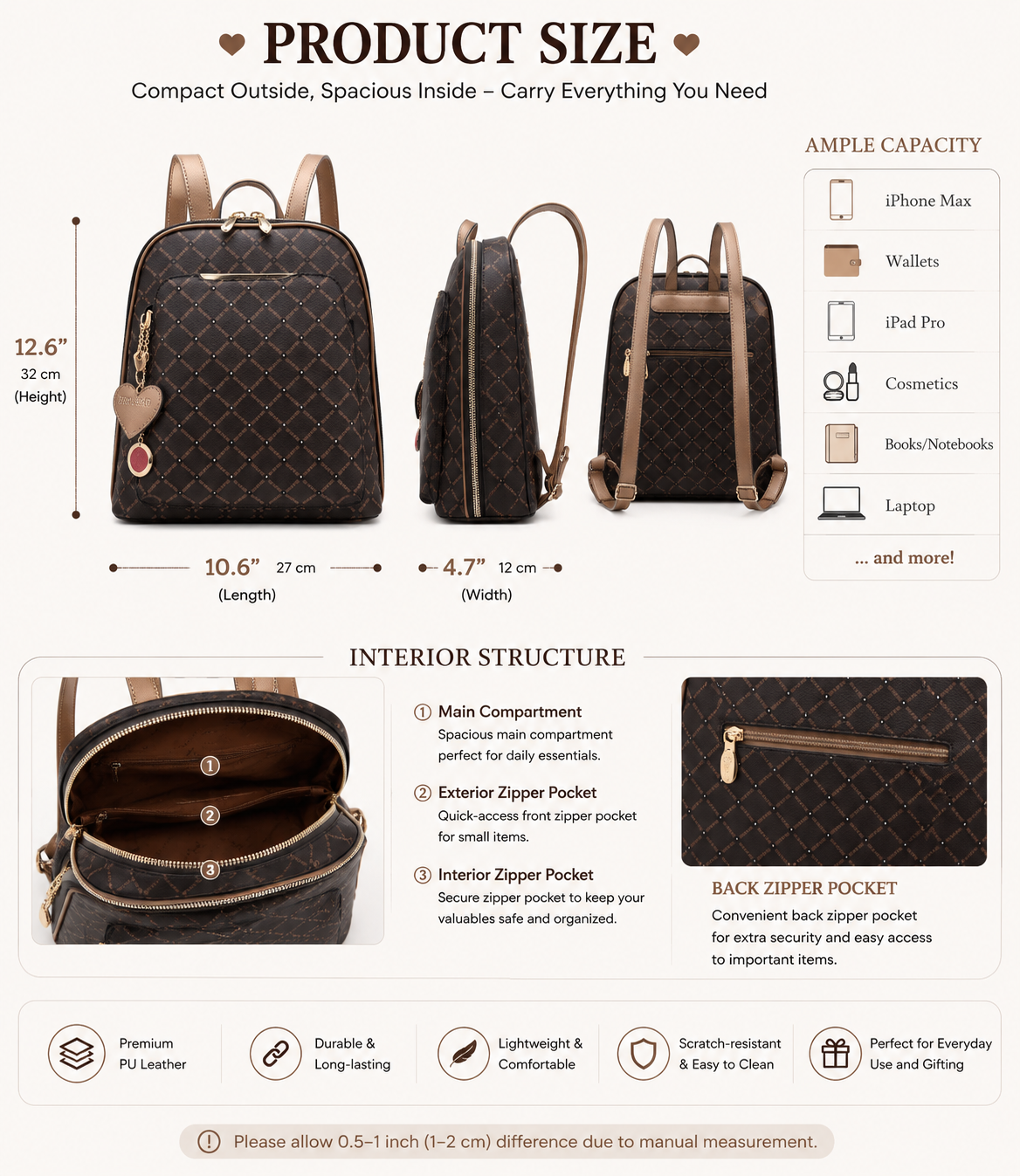 Brangio Italy Diamond Elegance Backpack