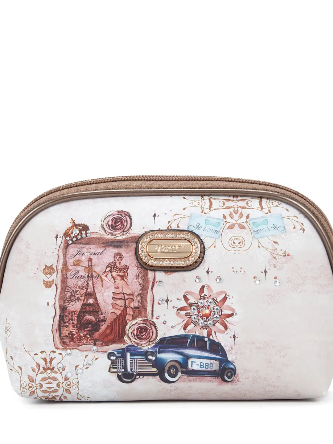 Brangio Italy Vintage Paris Designer Print Cosmetic Pouch (Copy)