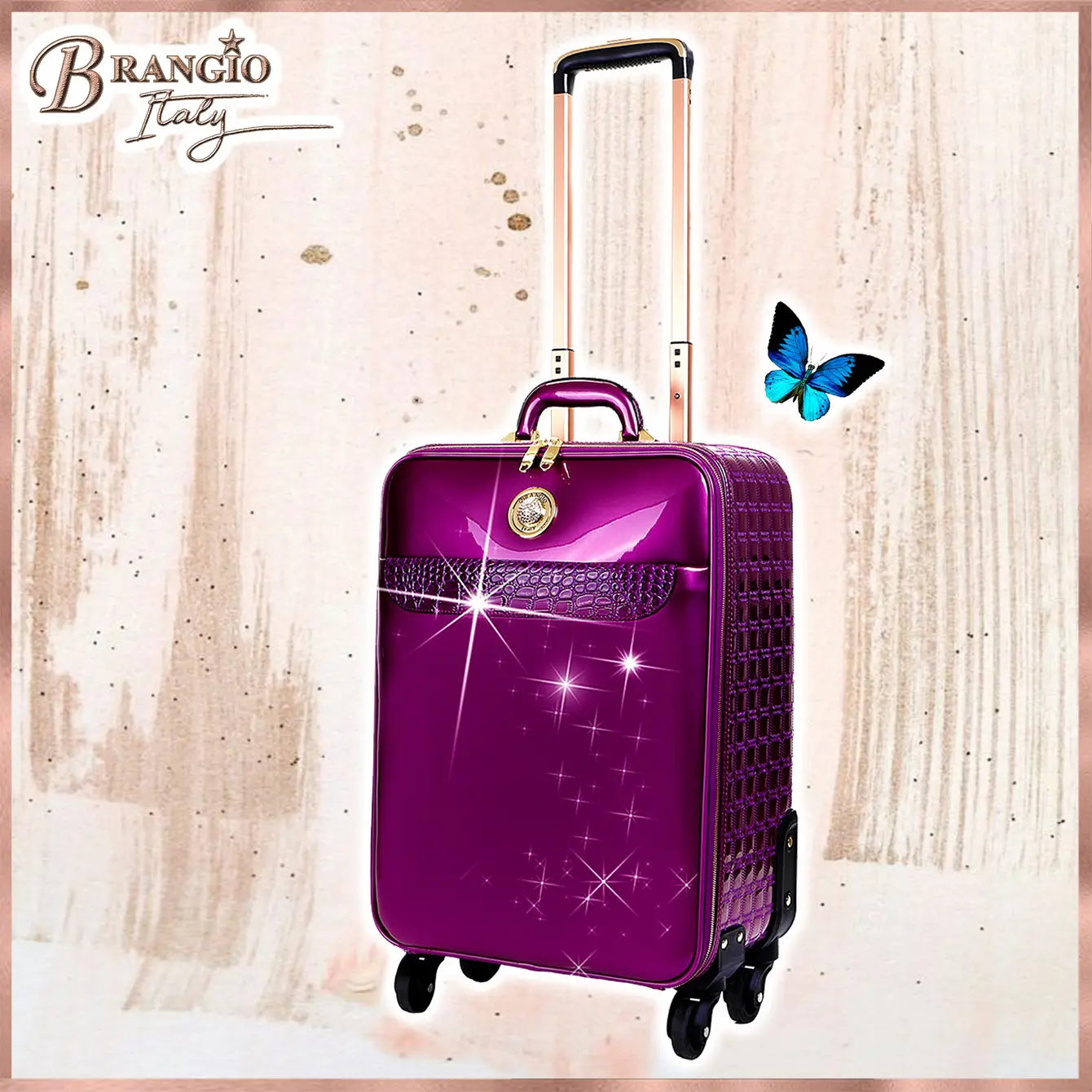 Brangio Glossy Designer Trolley Bag