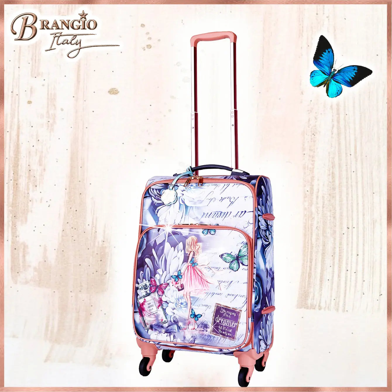 Arosa Elegant Floral Spinner Luggage