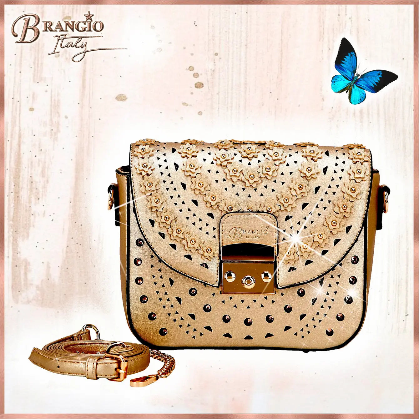 Brangio Elegant Floral Radiance Crossbody