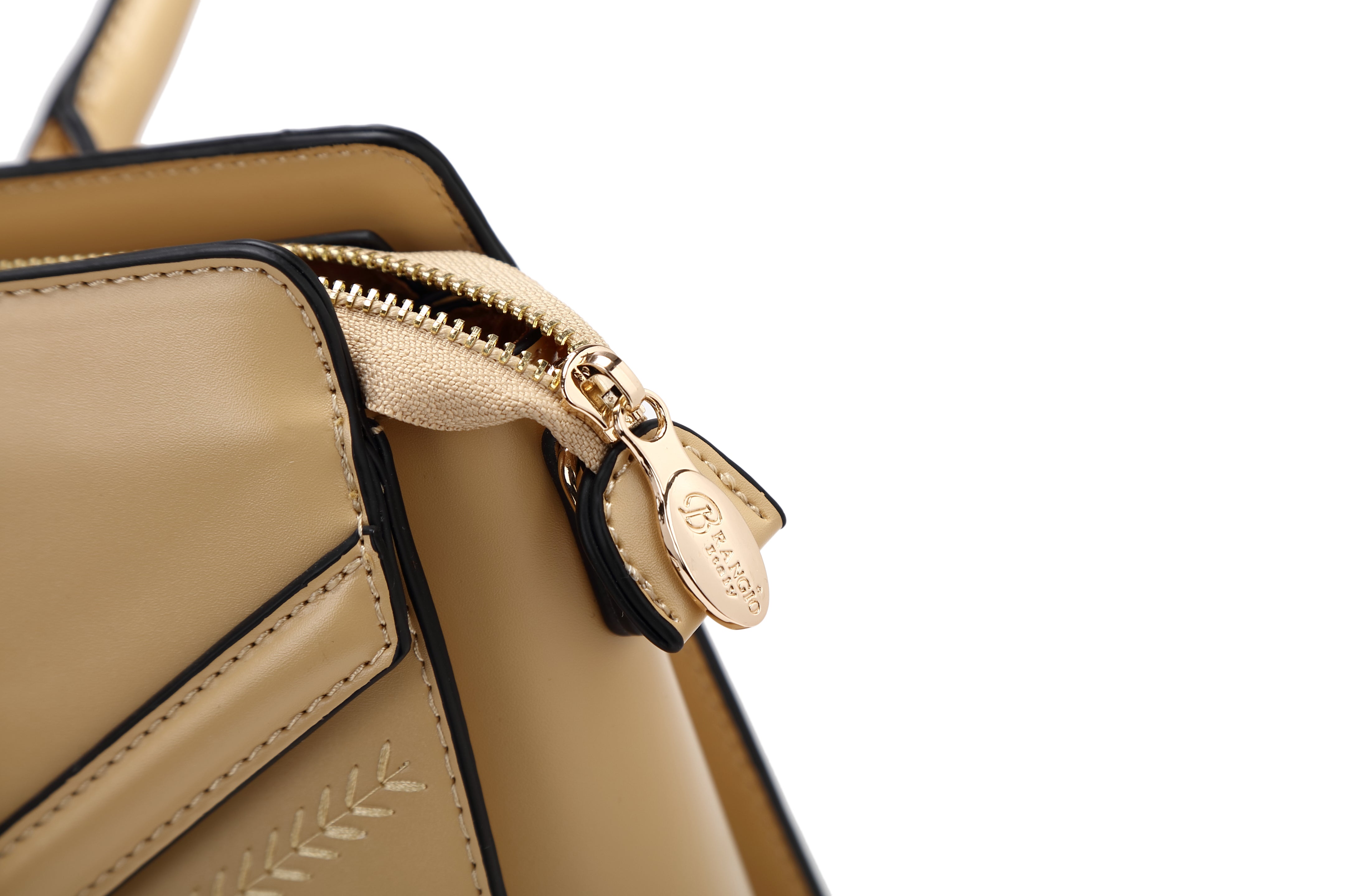 Brangio Italy Structured Satchel Handbag – Elegant Top Handle Crossbody Purse