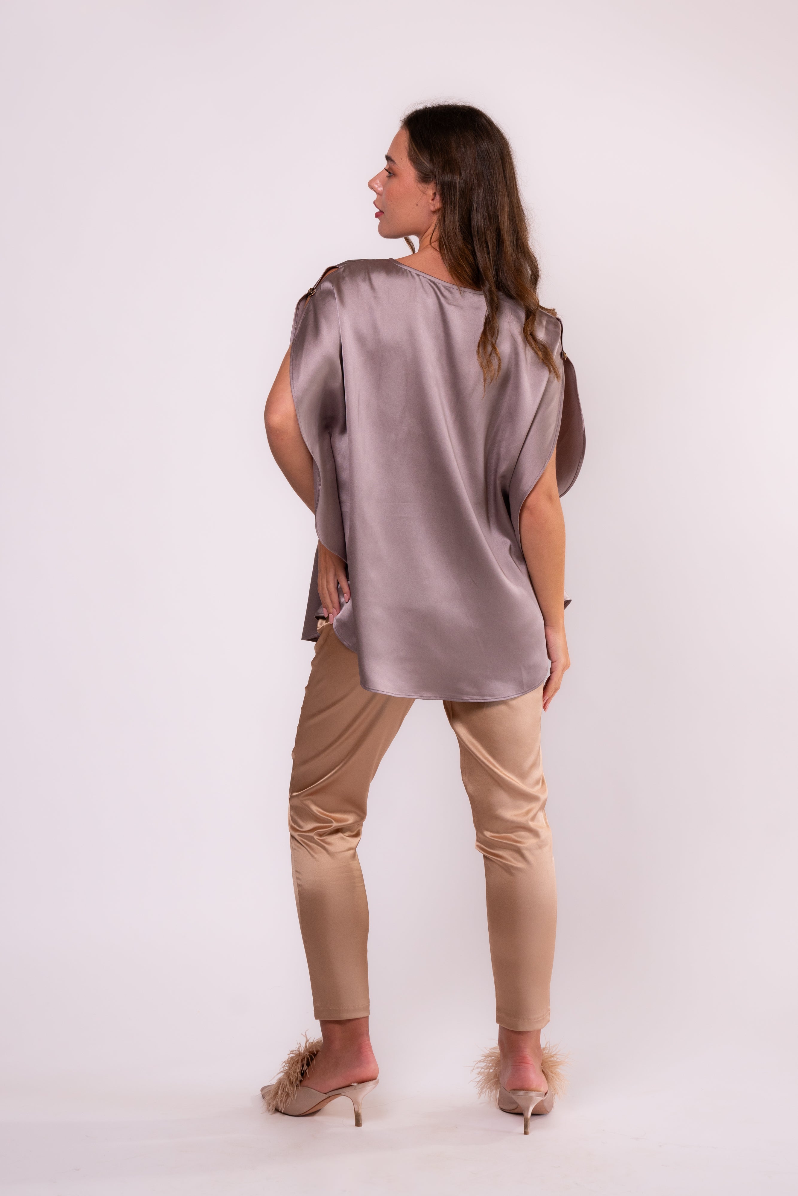 Brangio Vintage Parisian Elegance Top – Pewter