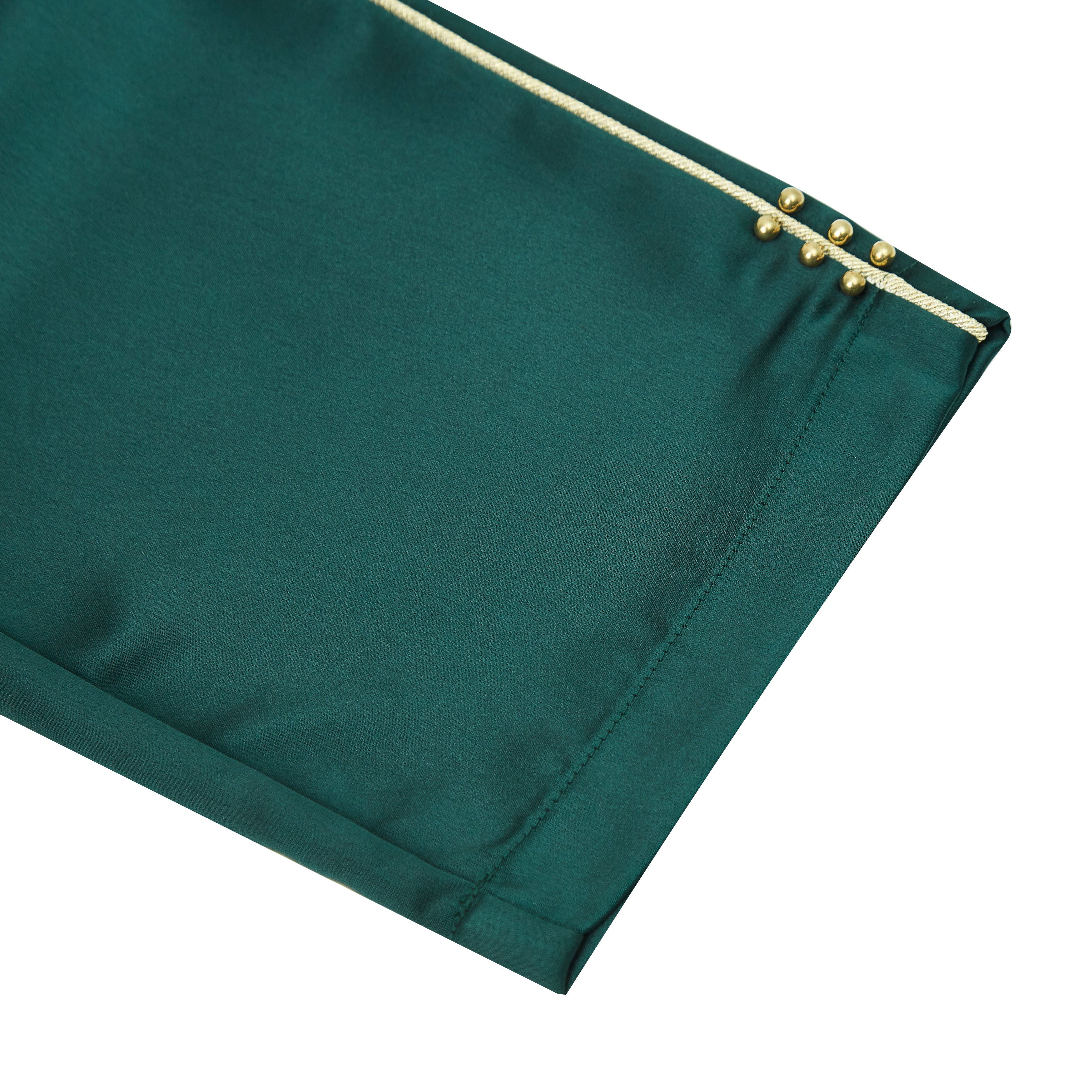 Brangio Italy Luxe Sapphire Chain-Embellished Satin Culottes-Coffee