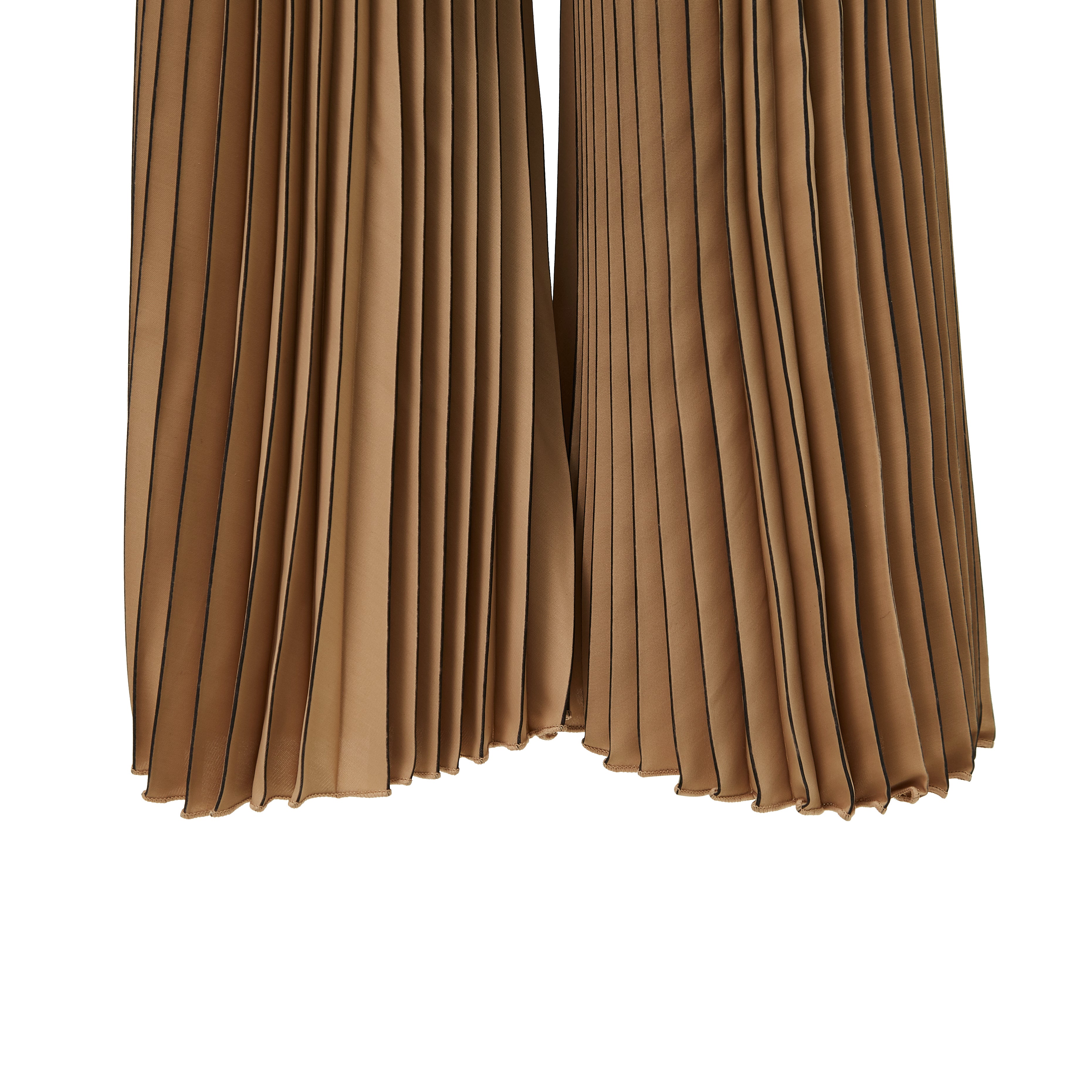 Brangio Italy Vintage Luxe Pleated Palazzo Pants - Coffee