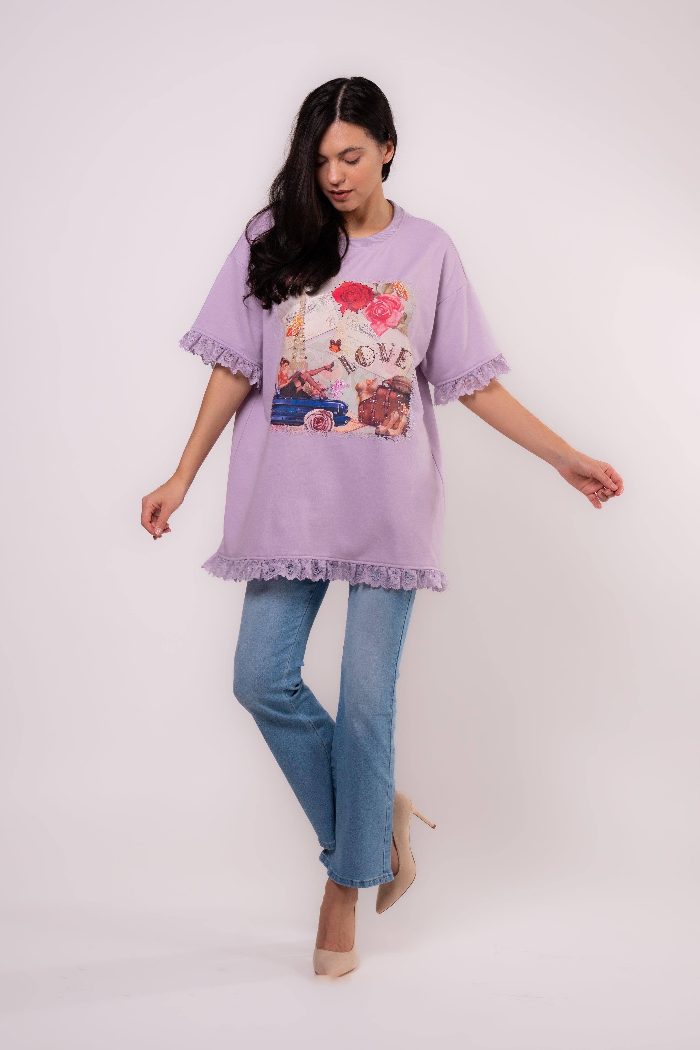 Brangio Vintage Parisian Love Lace Tunic