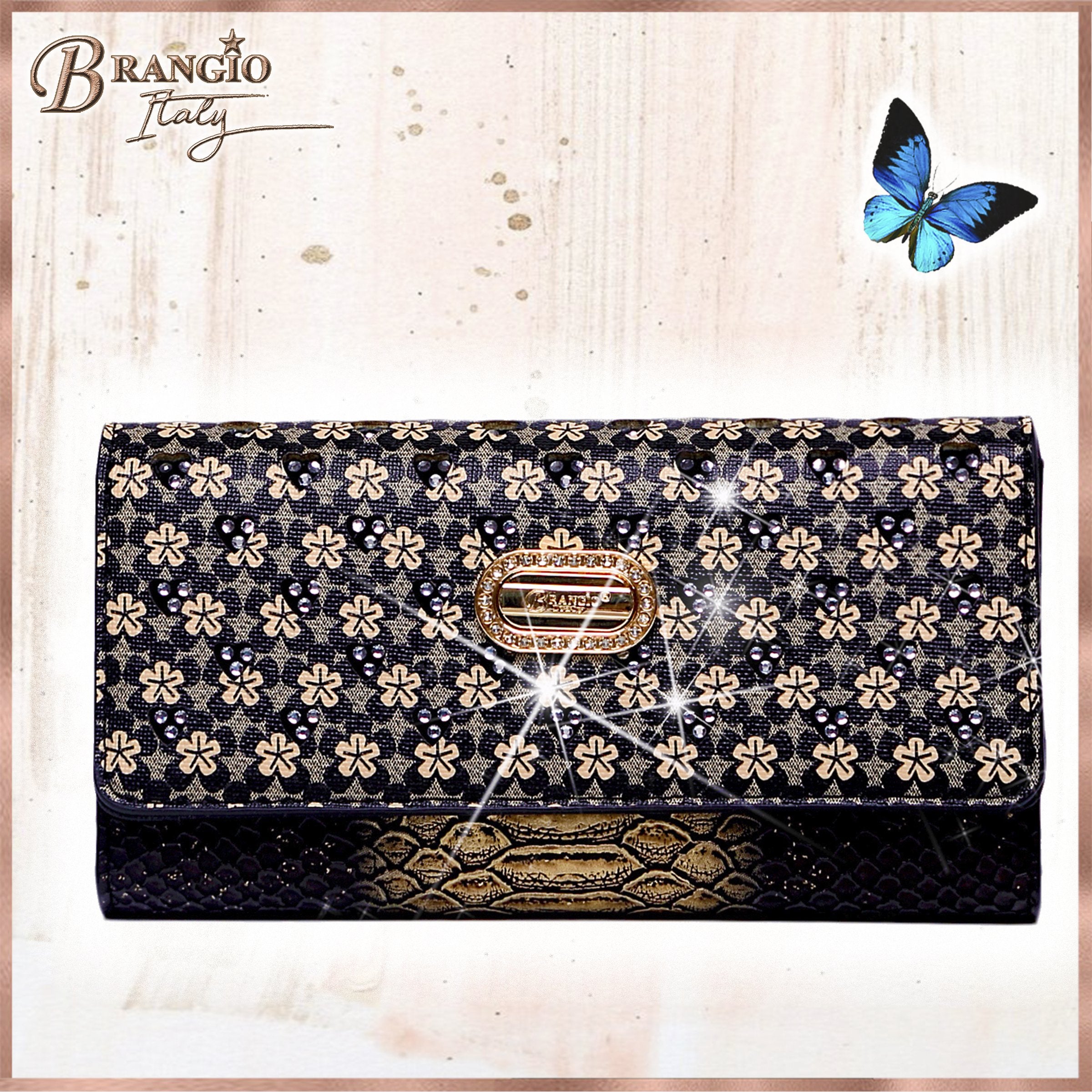 Brangio Black Blossom Luxe Wallet