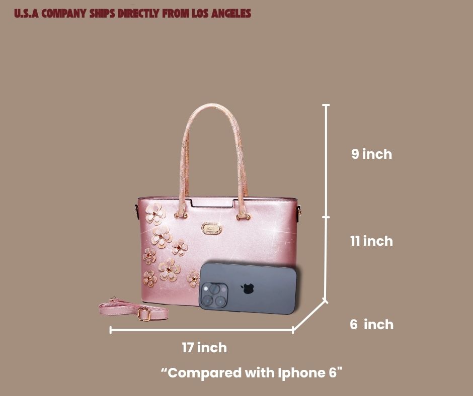 Brangio Italy Elegant designer Bloom Tote Bag