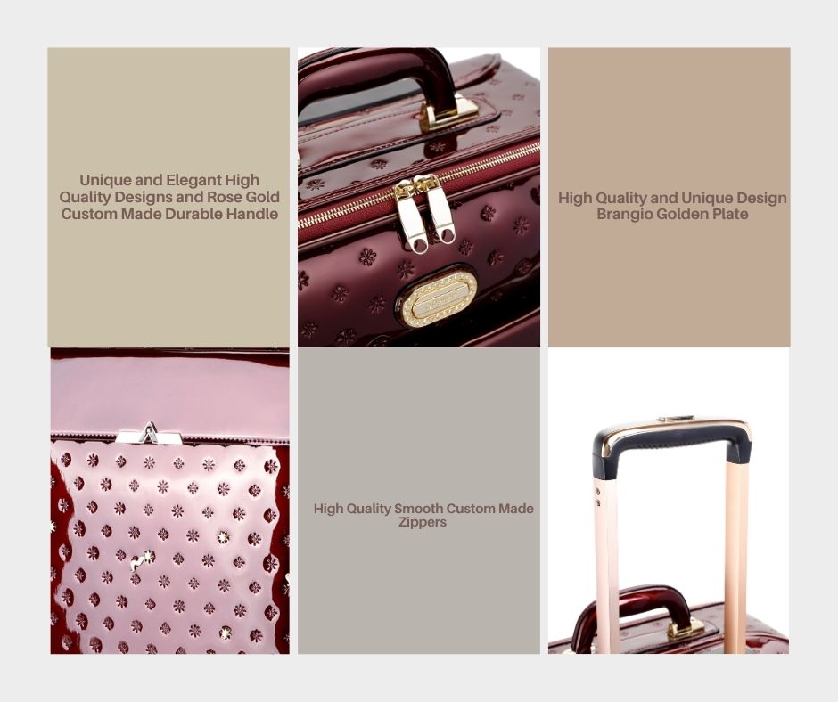Brangio Italy Luxury Designer Rolling Carry-On Spinner Luggage