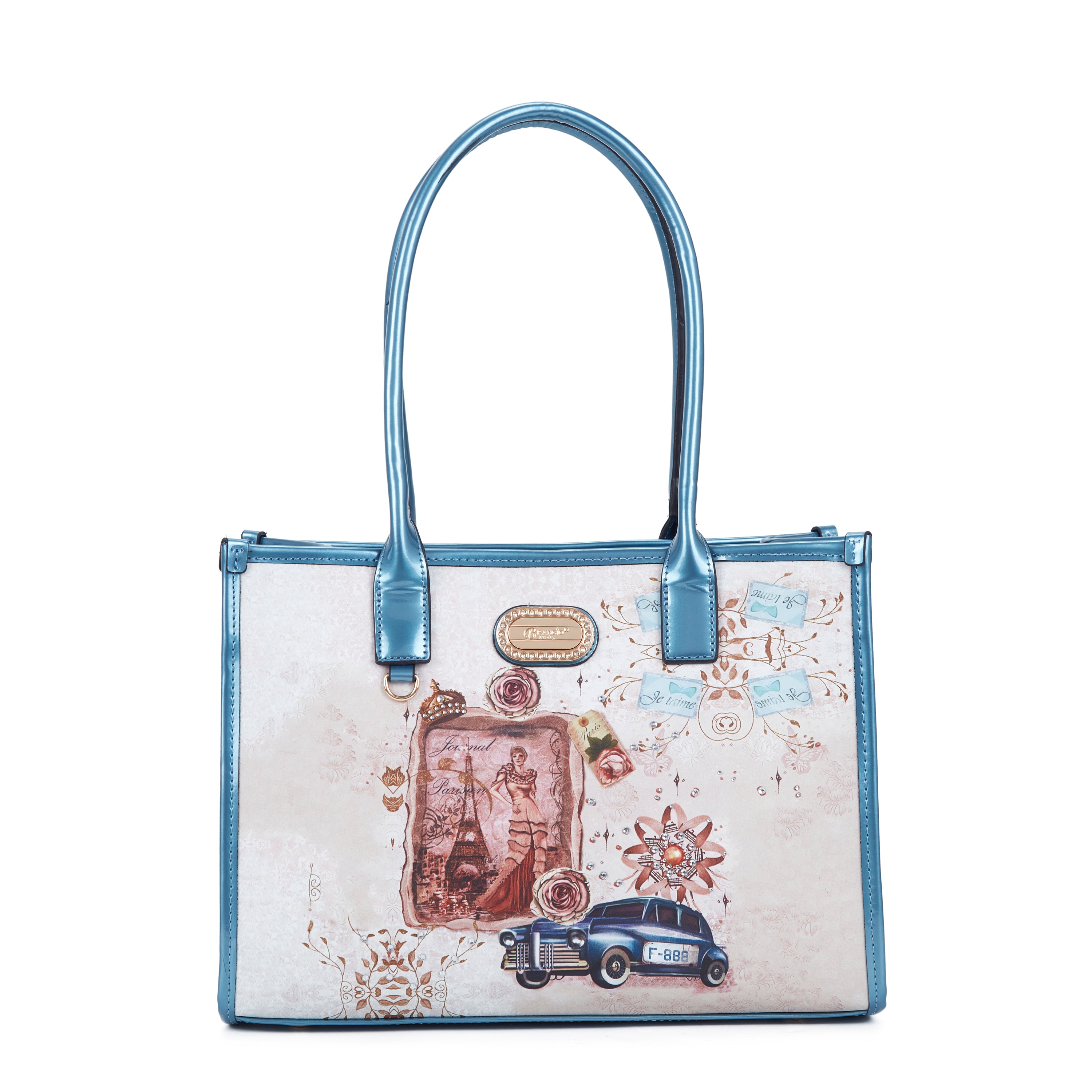 Brangio Italy Large Vintage Paris Handbag w/Luggage Sleeve