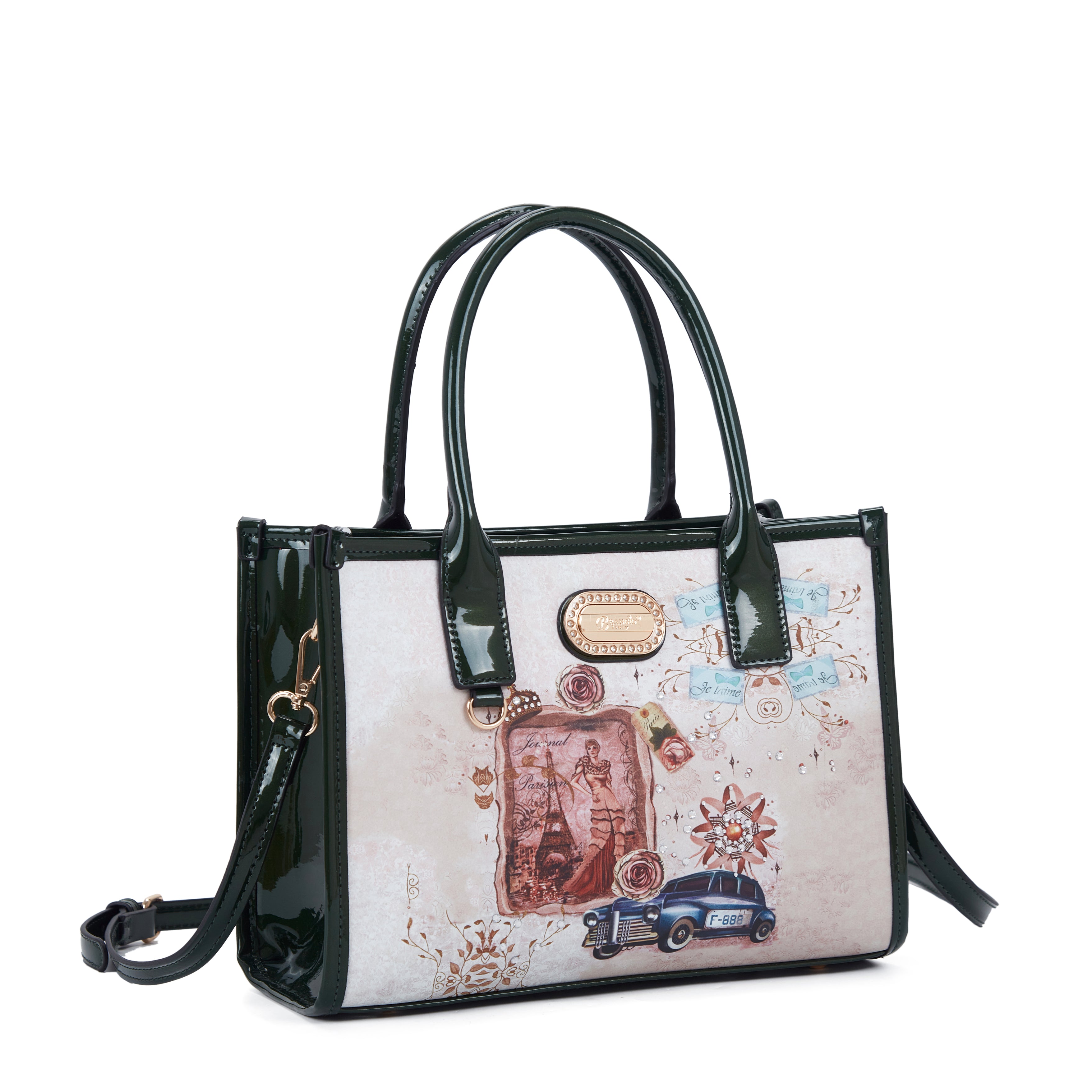 Brangio Italy Small Vintage Paris Handbag & Crossbody Bag