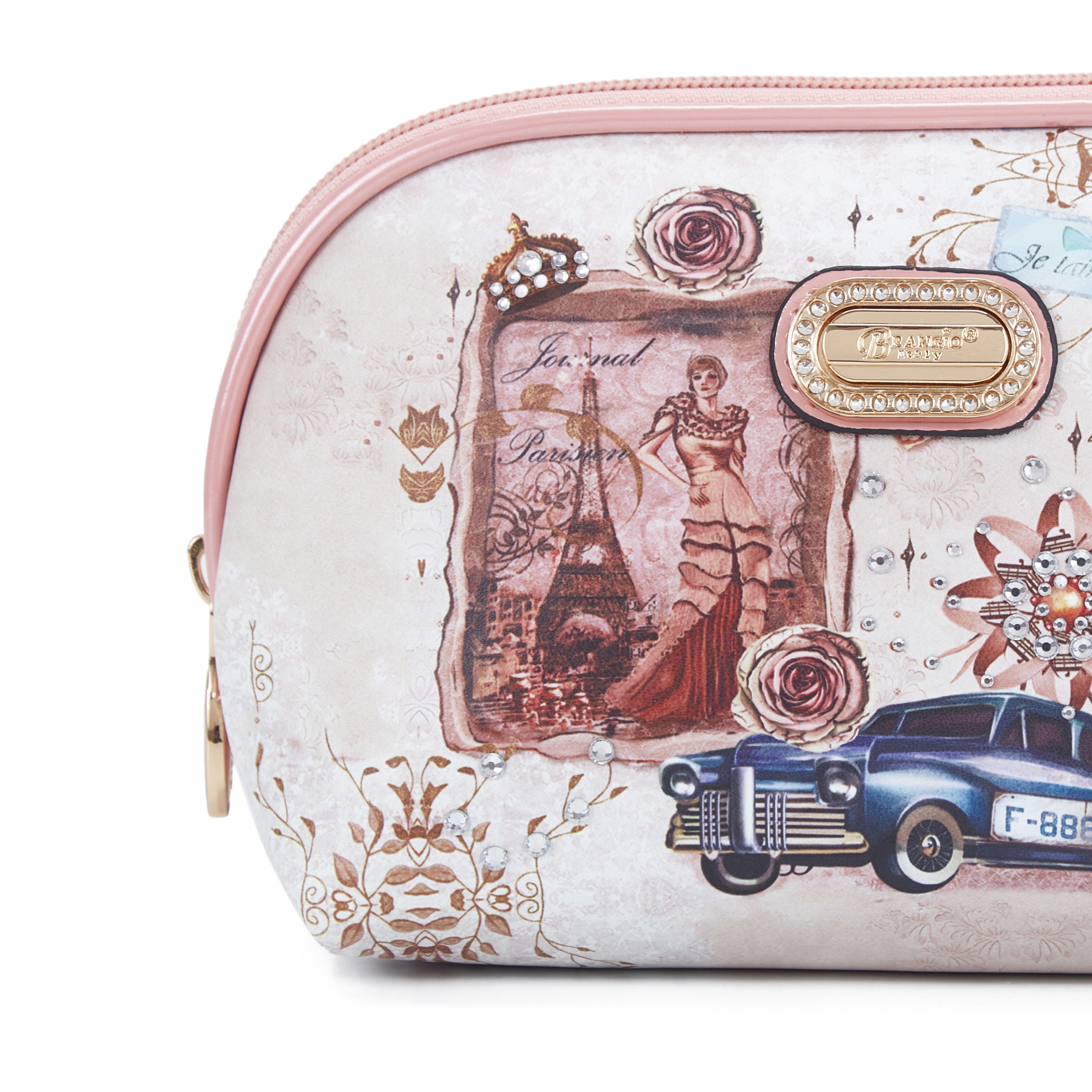 Brangio Italy Vintage Floral Vintage Paris Crossbody Bag