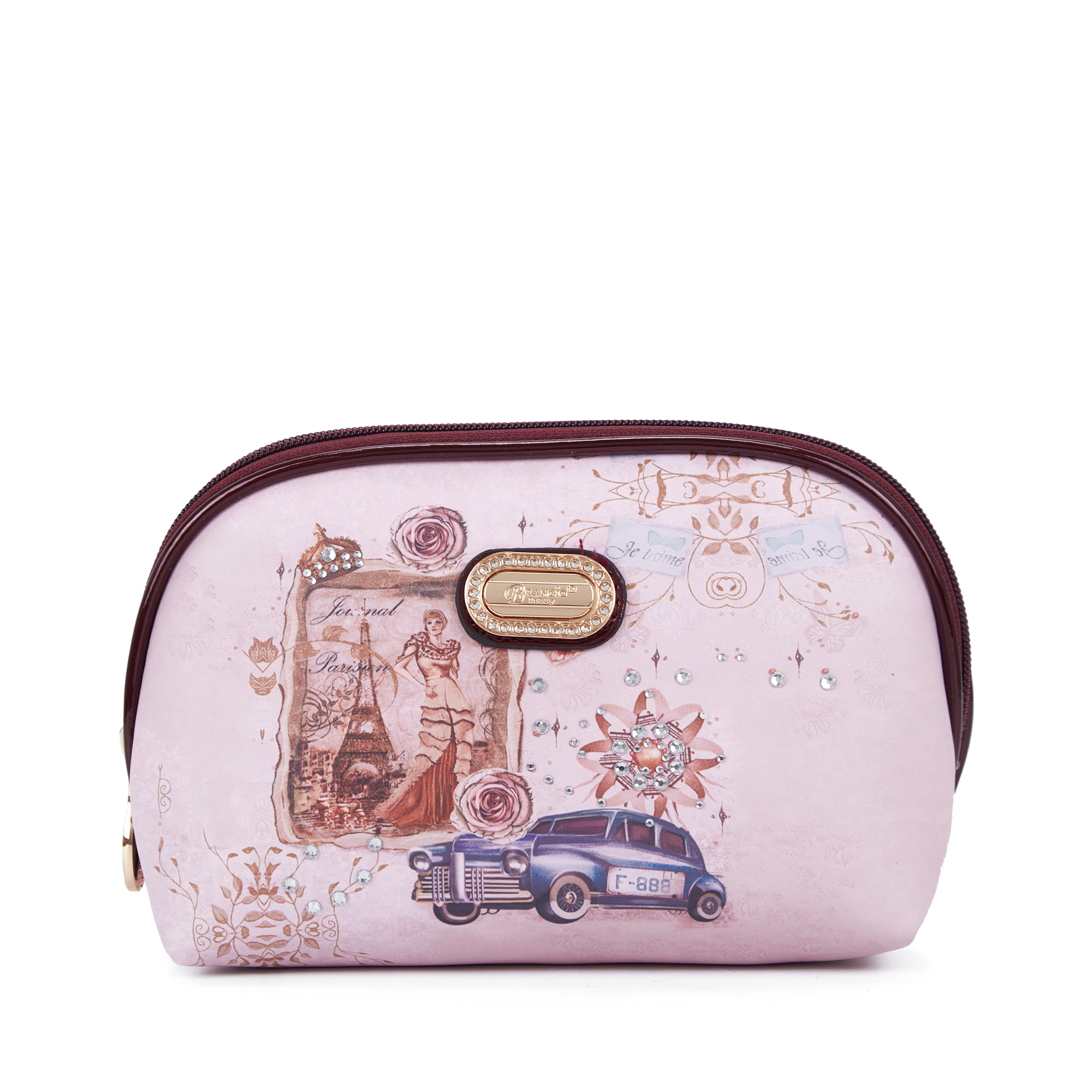 Brangio Italy Vintage Paris Designer Print Cosmetic Pouch (Copy)