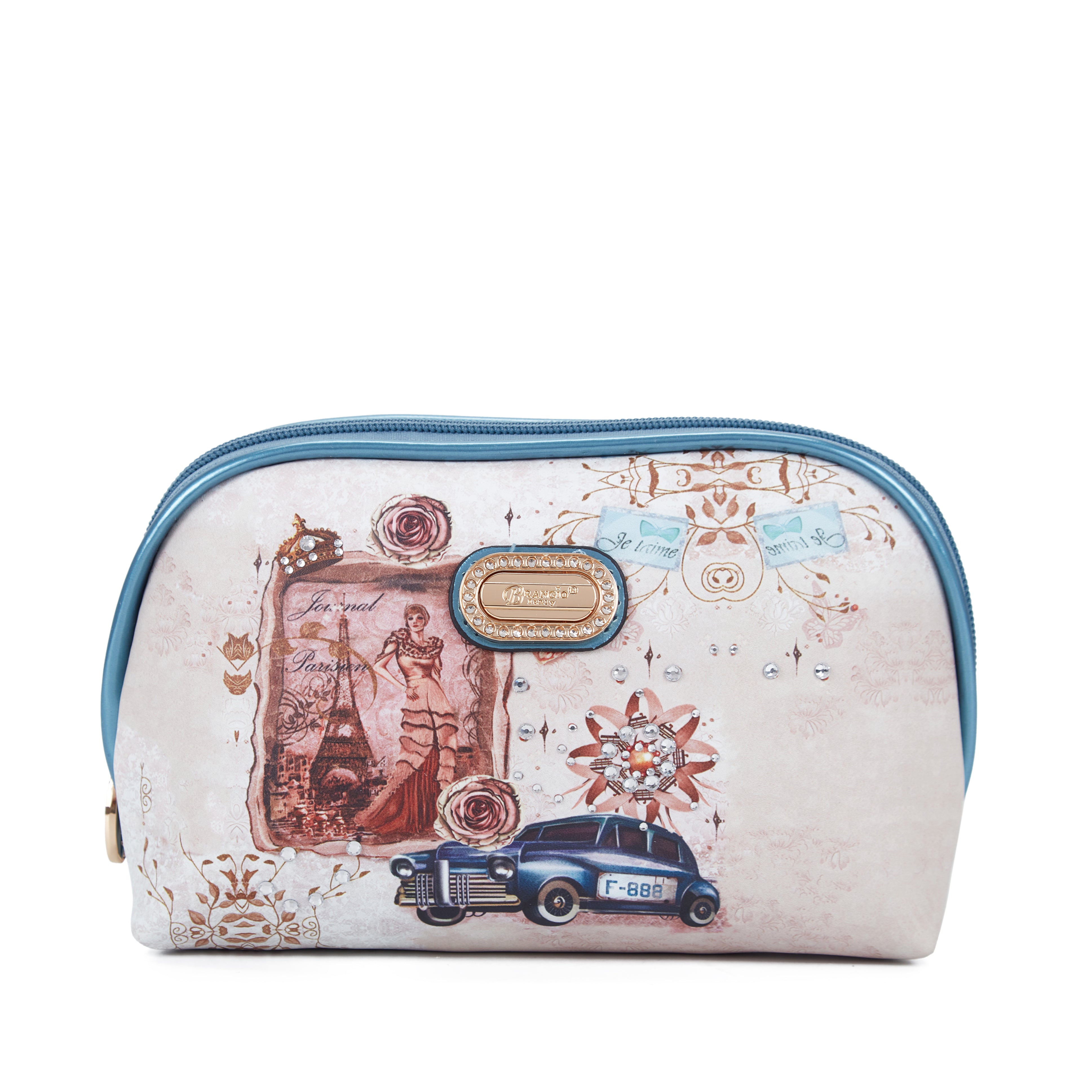 Brangio Italy Vintage Paris Designer Print Cosmetic Pouch (Copy)
