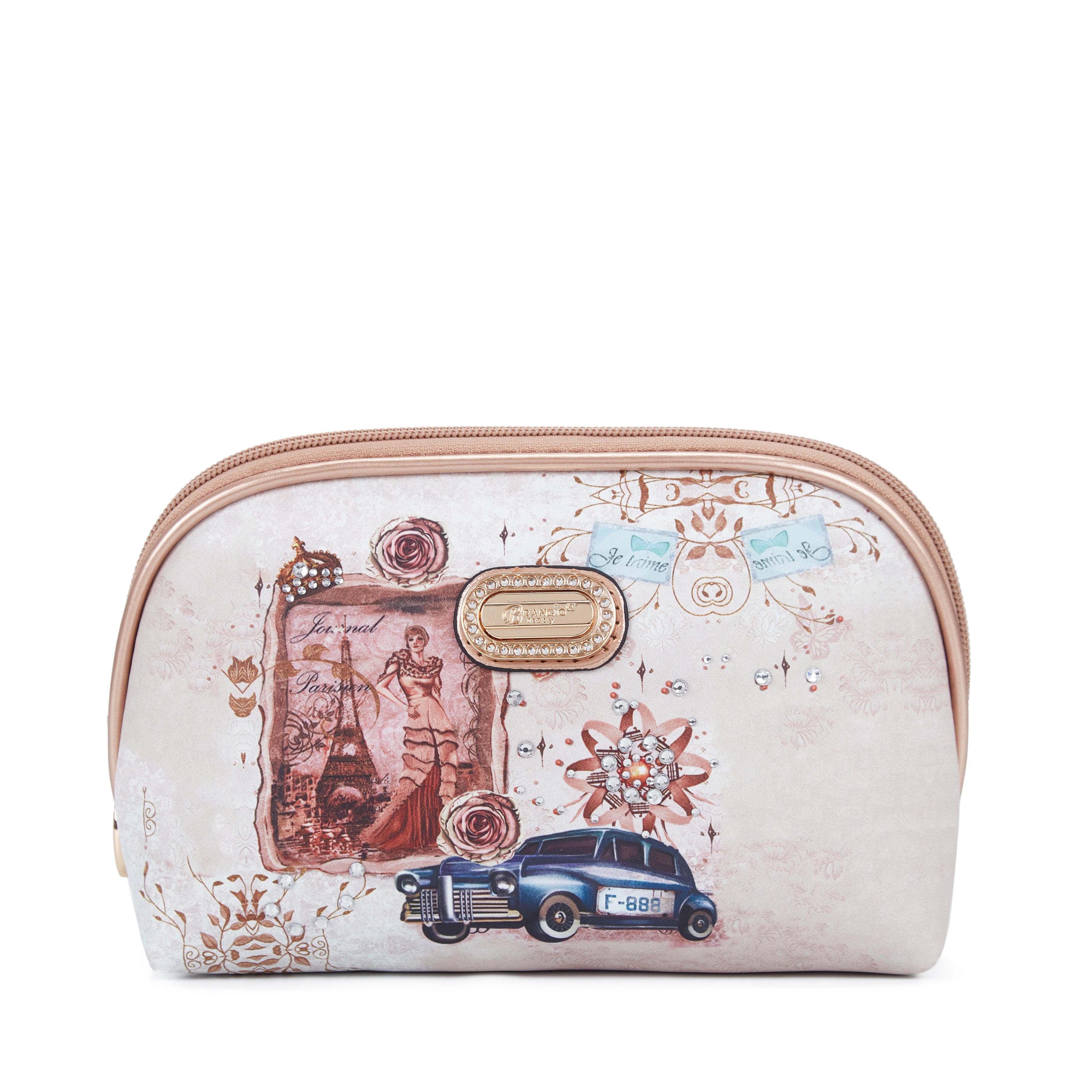 Brangio Italy Vintage Paris Designer Print Cosmetic Pouch (Copy)