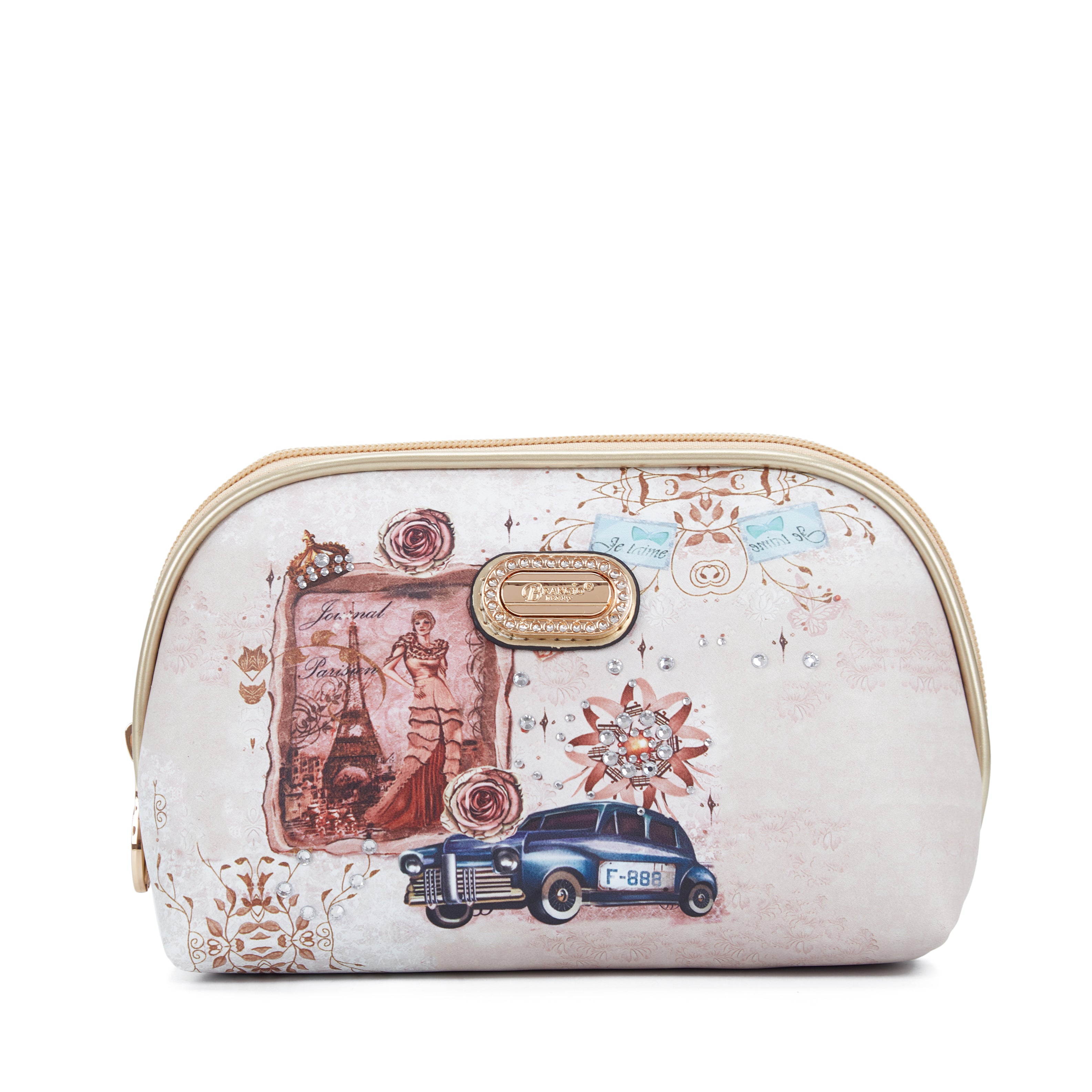 Brangio Italy Vintage Paris Designer Print Cosmetic Pouch (Copy)