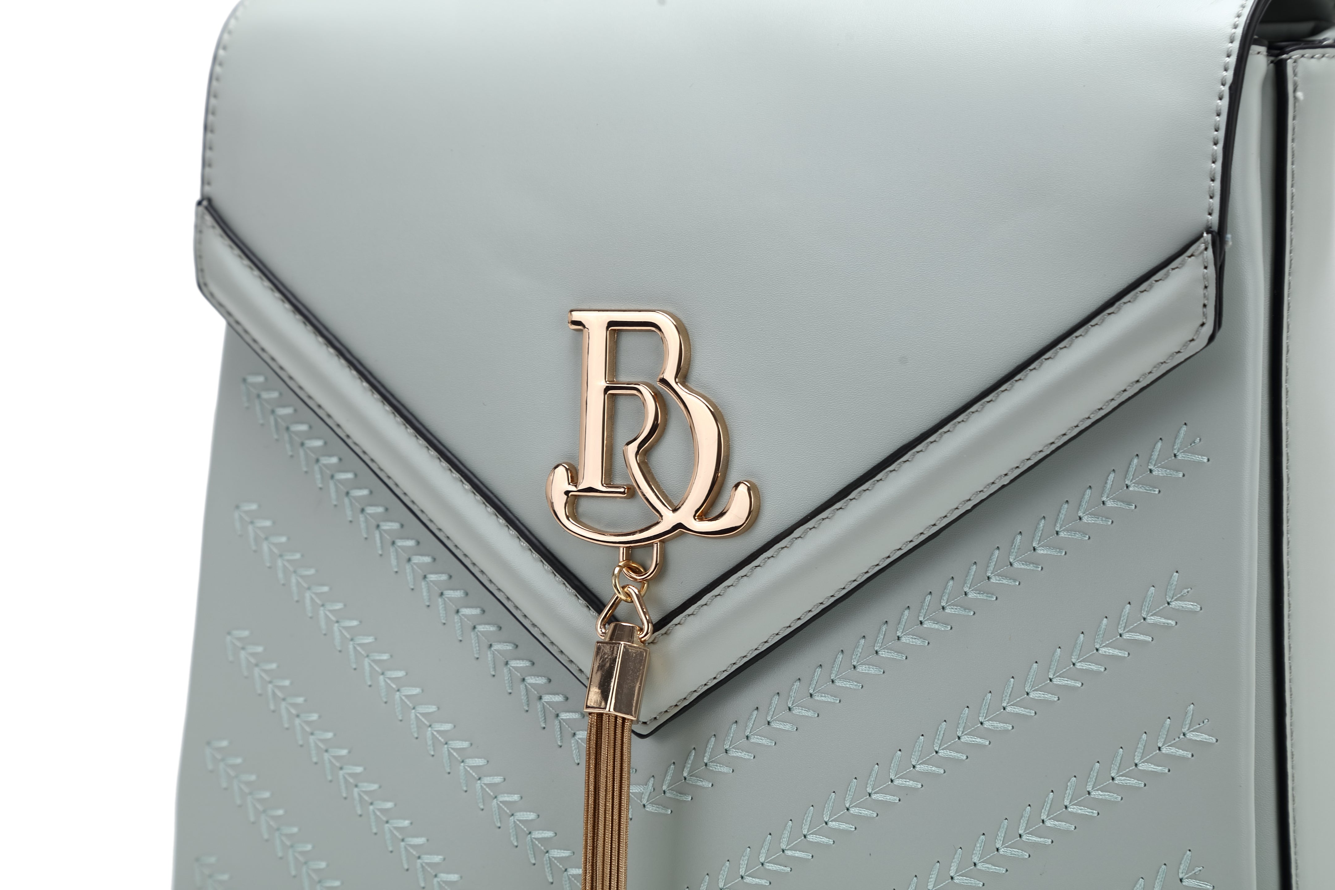 Brangio Italy Elegant Chevron Vegan Leather Backpack