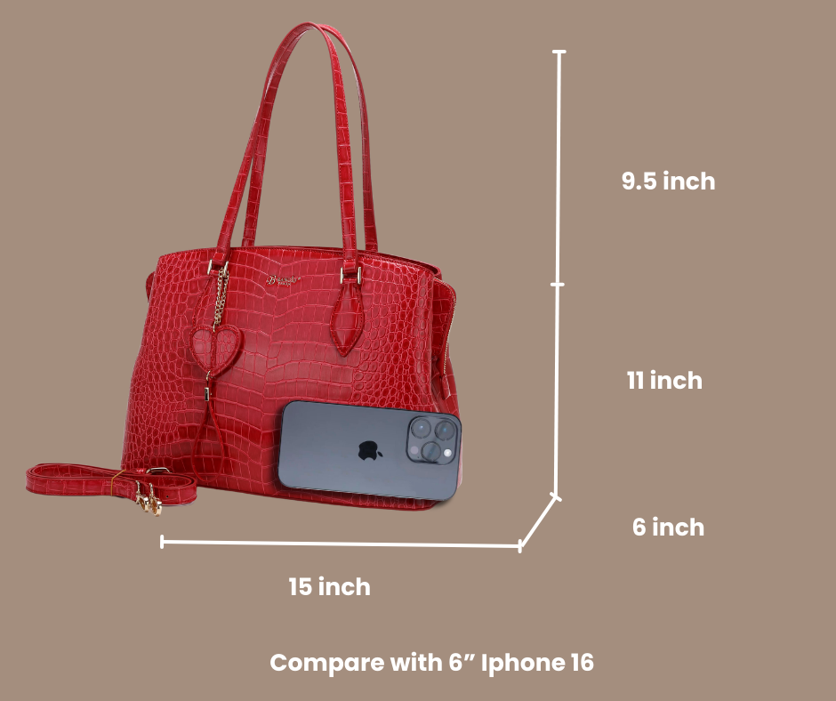 Brangio Luxe Croc-Embossed Tote Bag