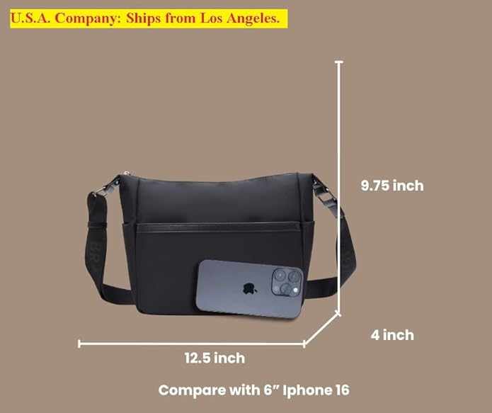 Brangio Italy Lightweight Crossbody Messenger Bag – Water-Resistant Everyday Travel Shoulder Bag (Copy)