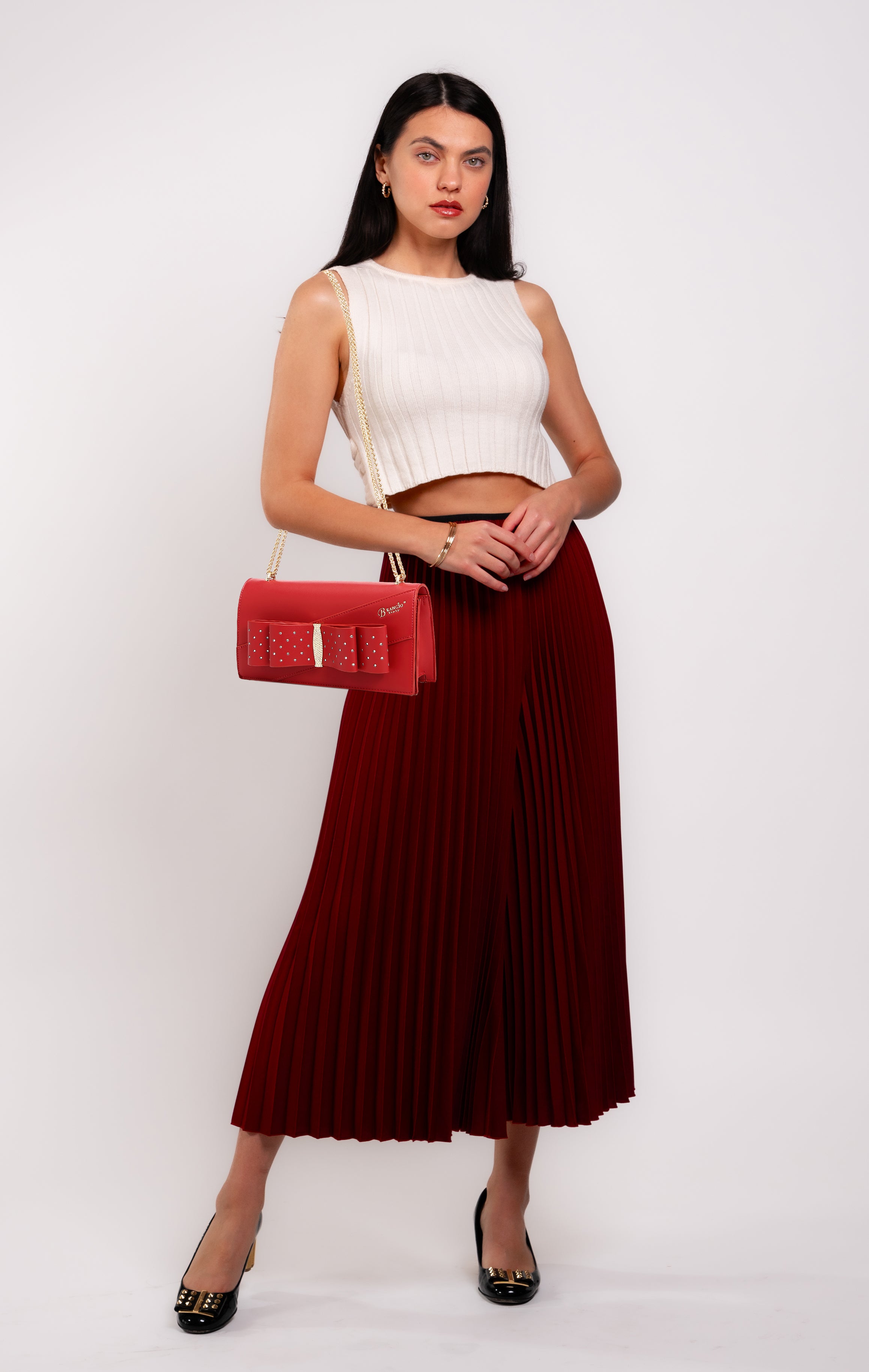 Brangio Chic Bow Accent Evening Bag