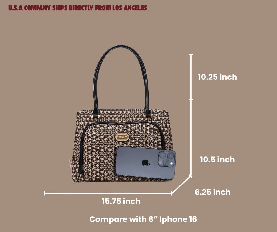 Brangio Italy Luxury Floral Pattern Designer Laptop Tote Bag