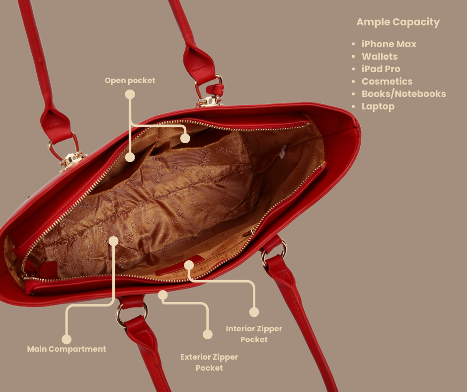 Brangio Elegant Love-Embellished Tote Bag