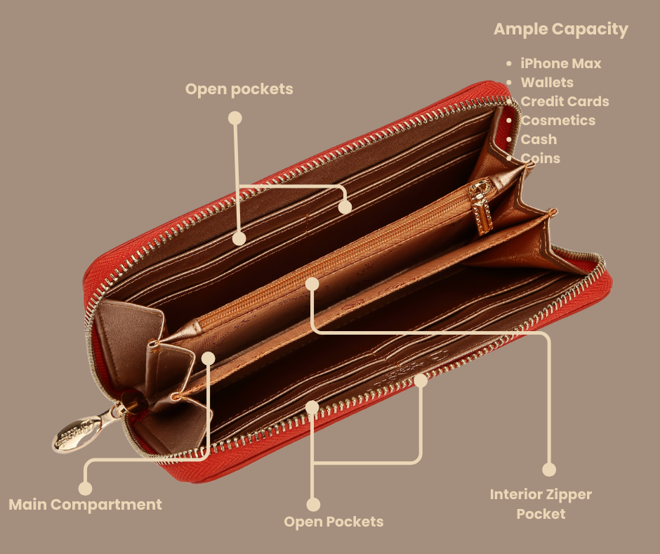 Brangio Glamorous Studded Wristlet Wallet