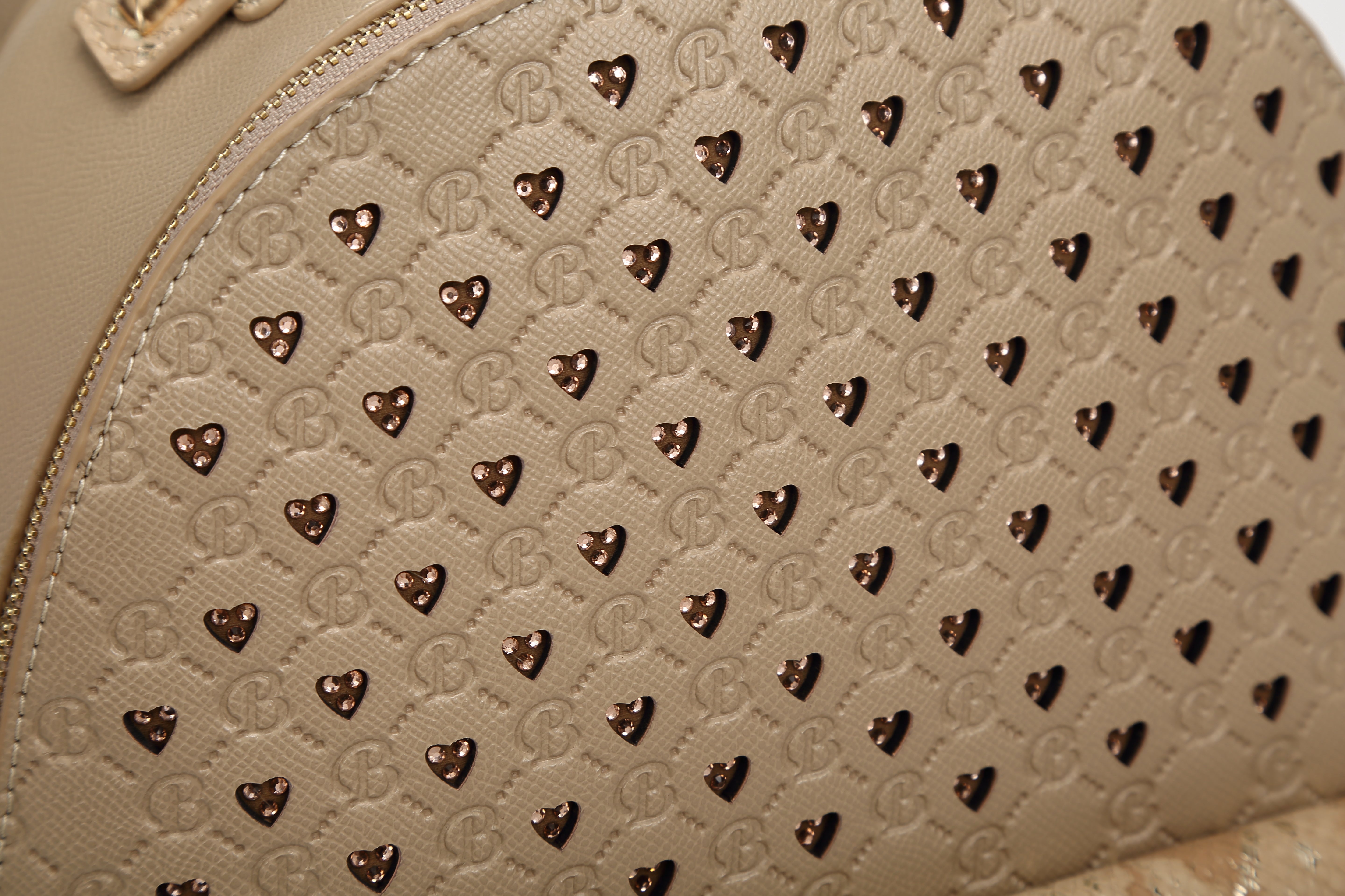 Brangio Chic Heart-Patterned Backpack