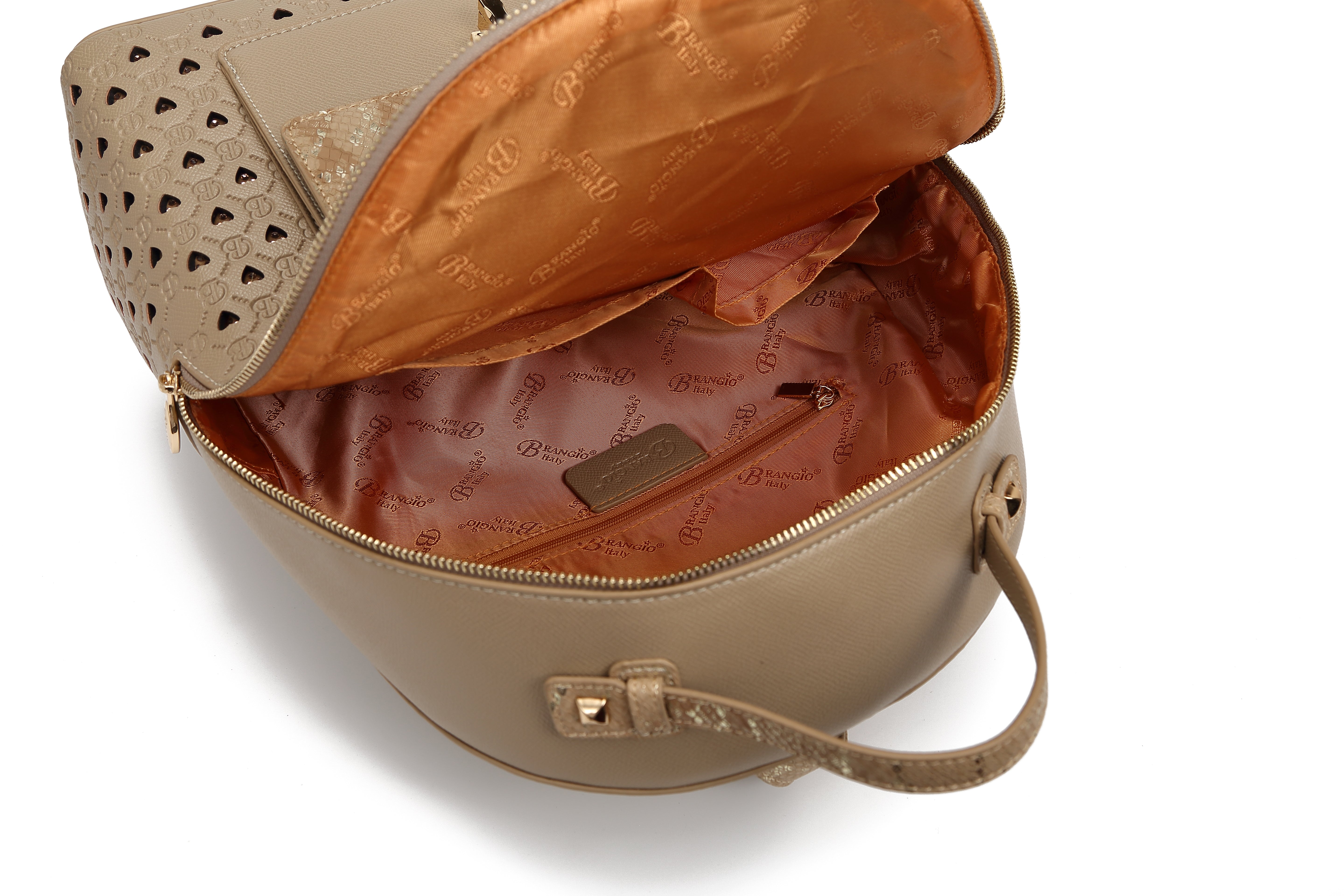 Brangio Chic Heart-Patterned Backpack