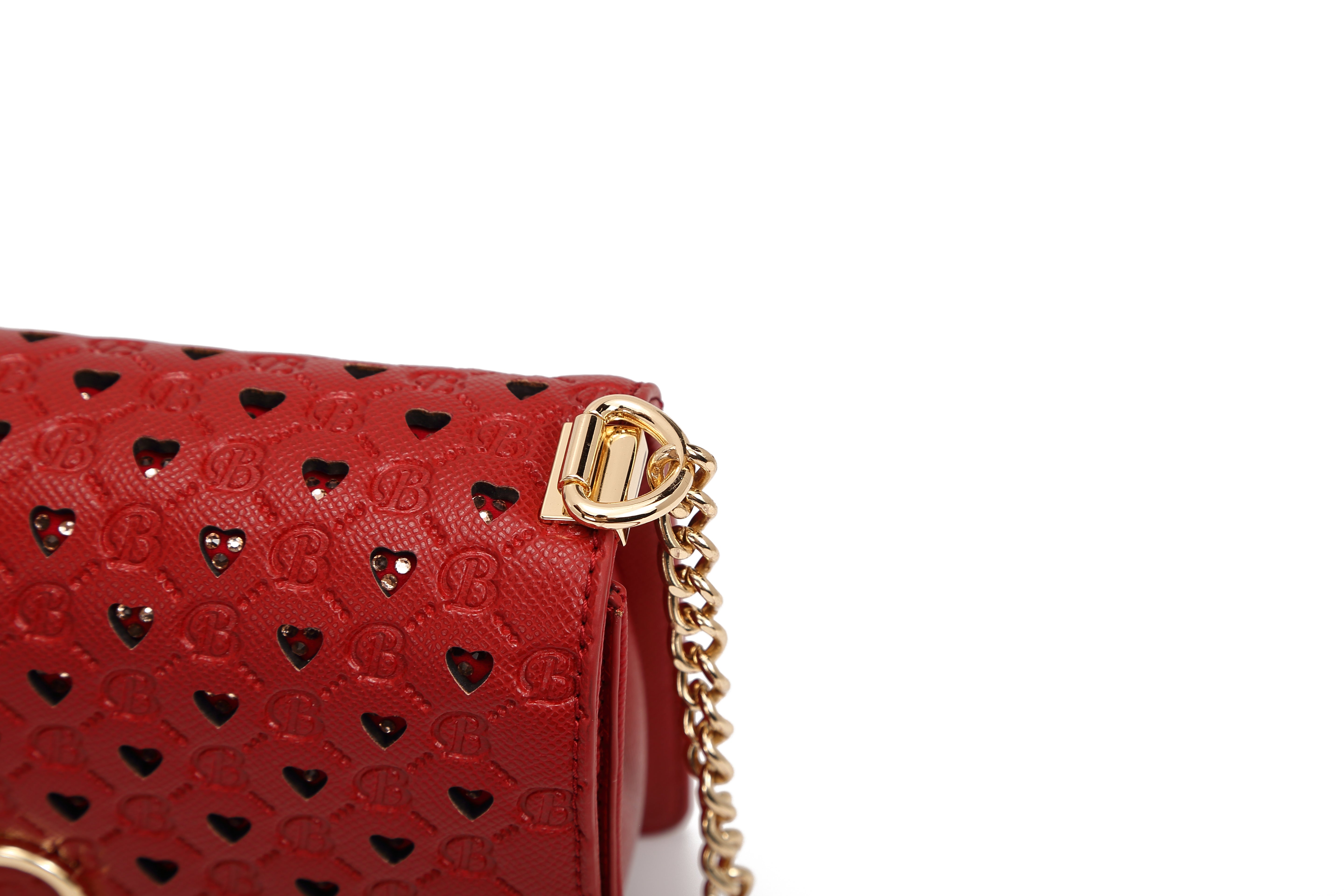 Brangio Elegant Heart-Patterned Crossbody Bag