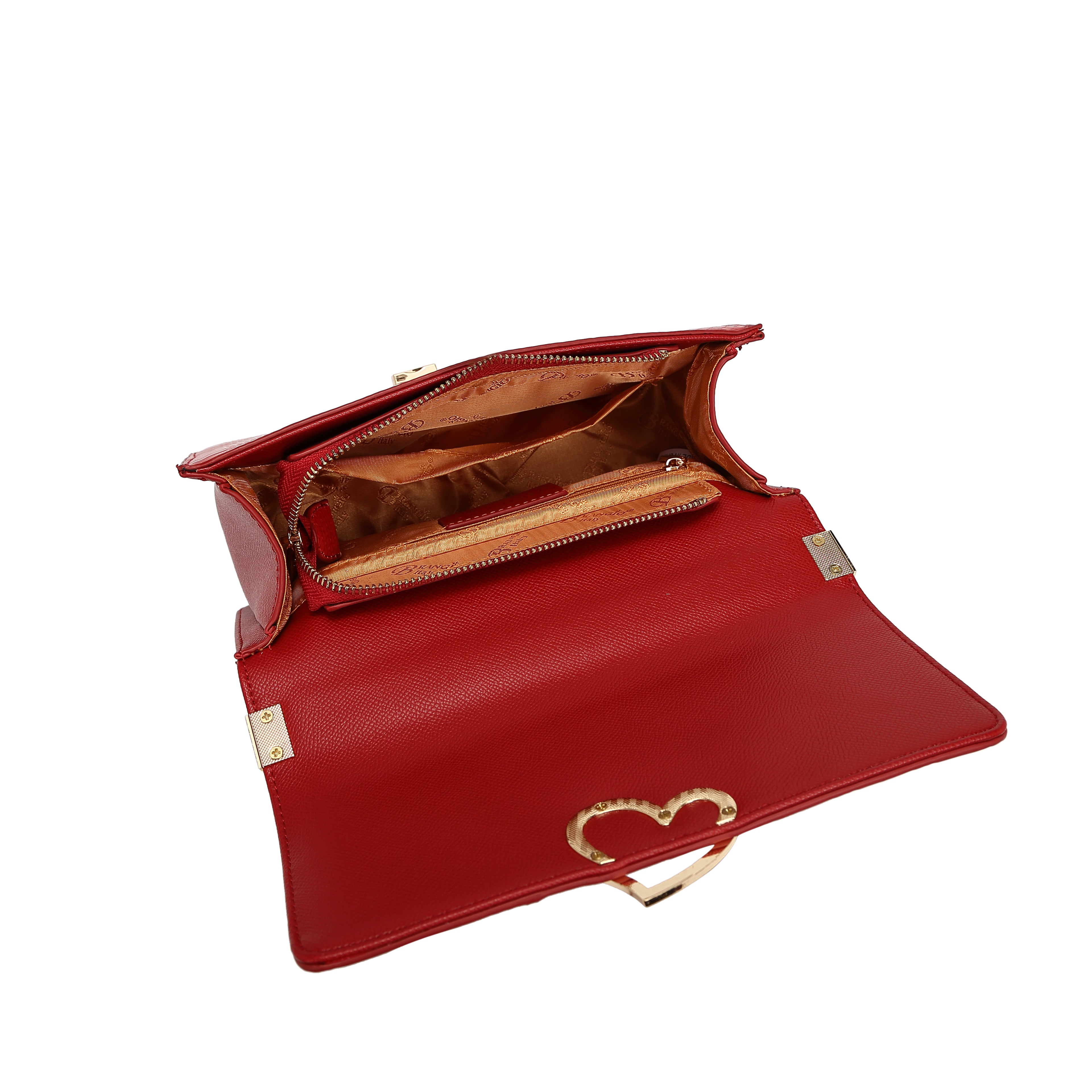 Brangio Elegant Heart-Patterned Crossbody Bag