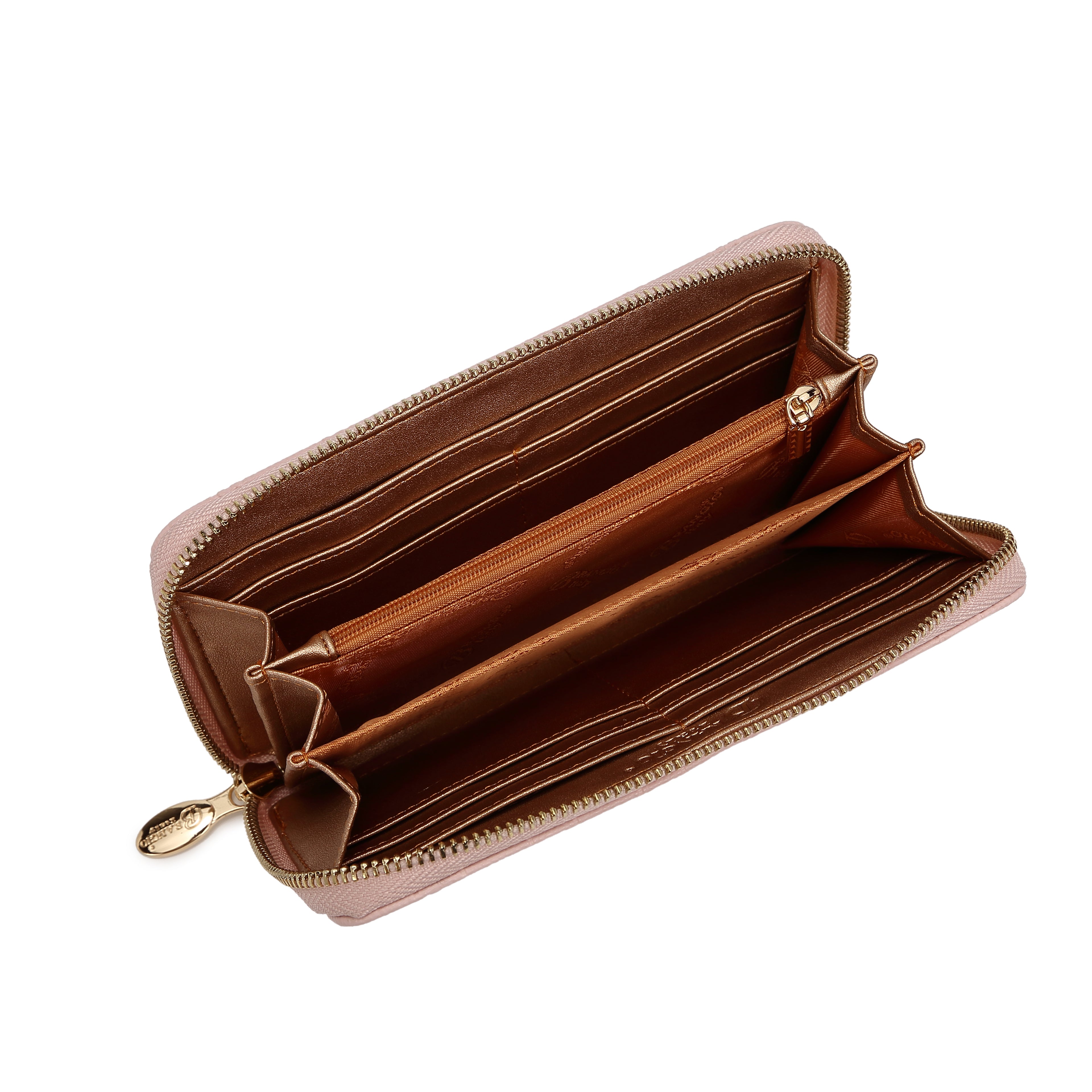 Brangio Elegant Heart-Studded Wristlet Wallet
