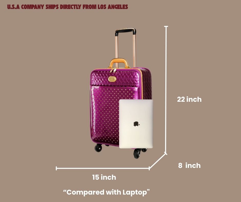 Brangio Italy Starz Art Retro 3PC Set | Luxury Women Overnight Bag Set with Spinning Wheels