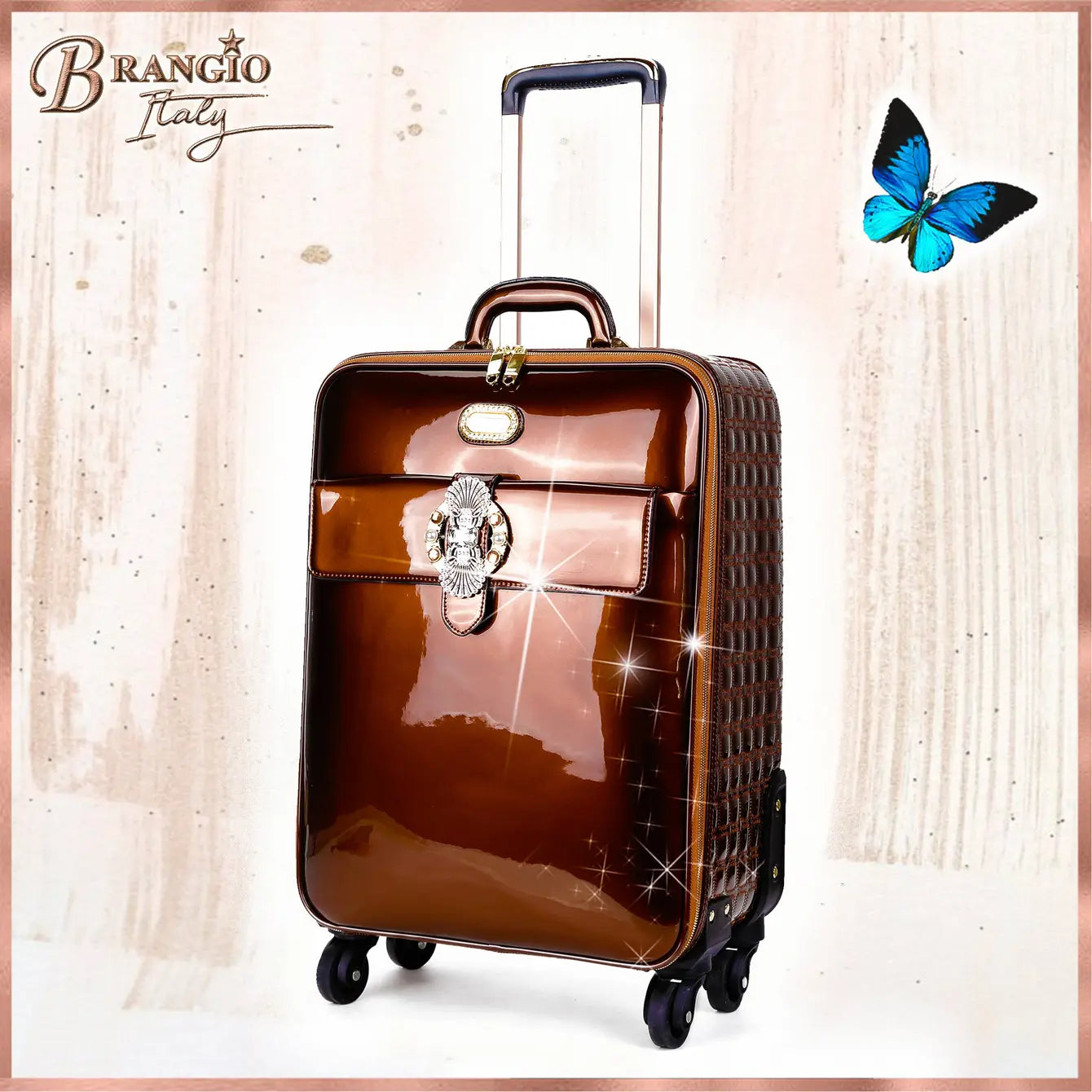Brangio Luxurious Glossy Trolley Bag