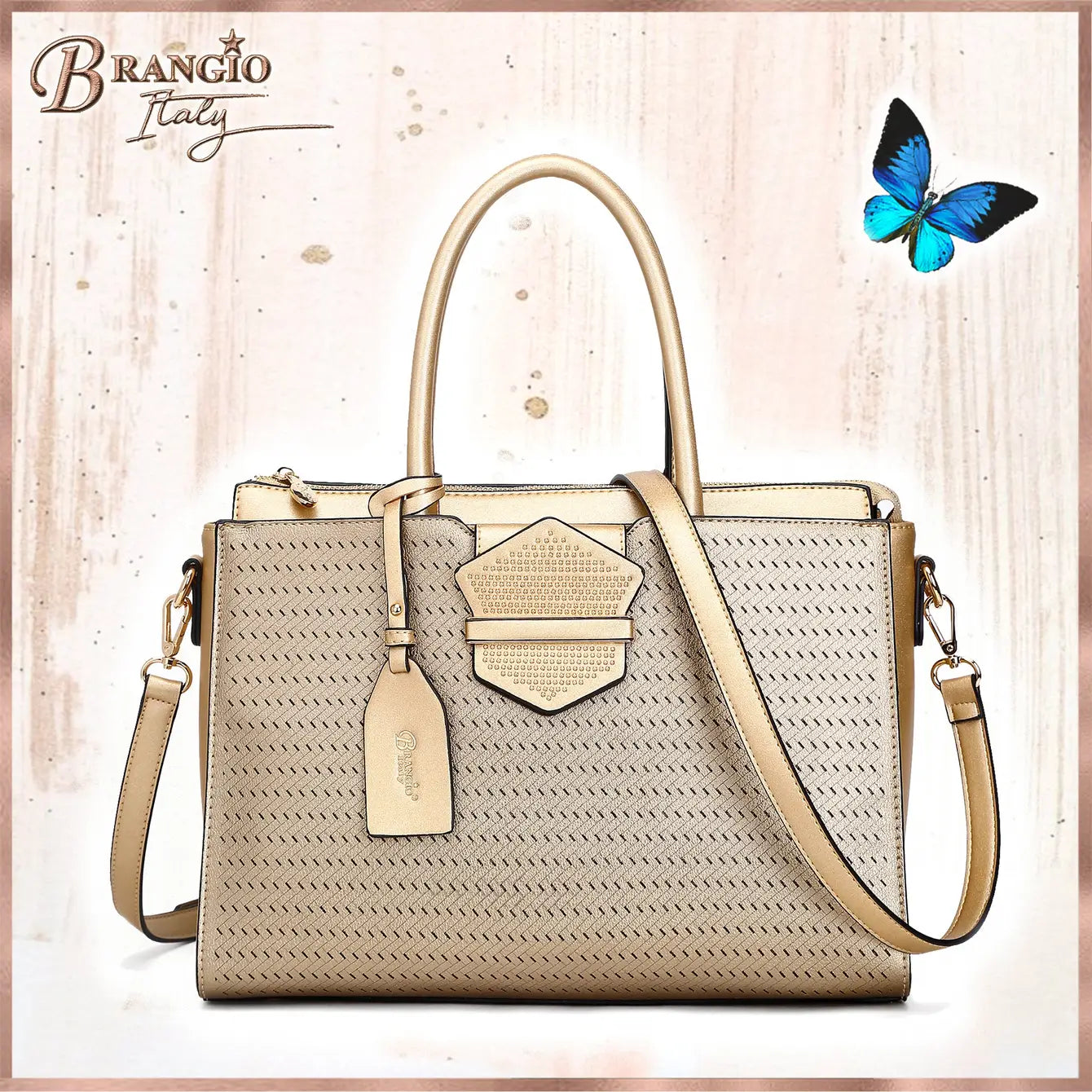 Brangio Elegant Perforated Handbag