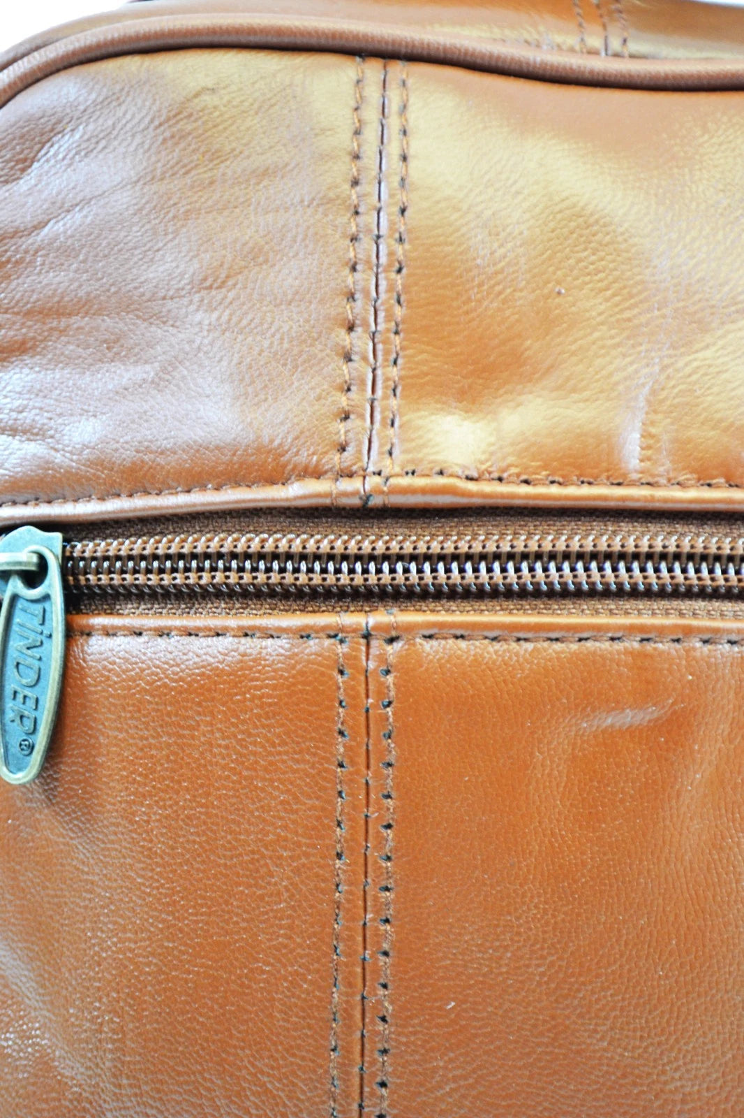 Unisex Tinder Genuine Leather Brown Multi Pocket Crossbody Bag Travel Organizer Shoulder Purse Small Messenger Bag