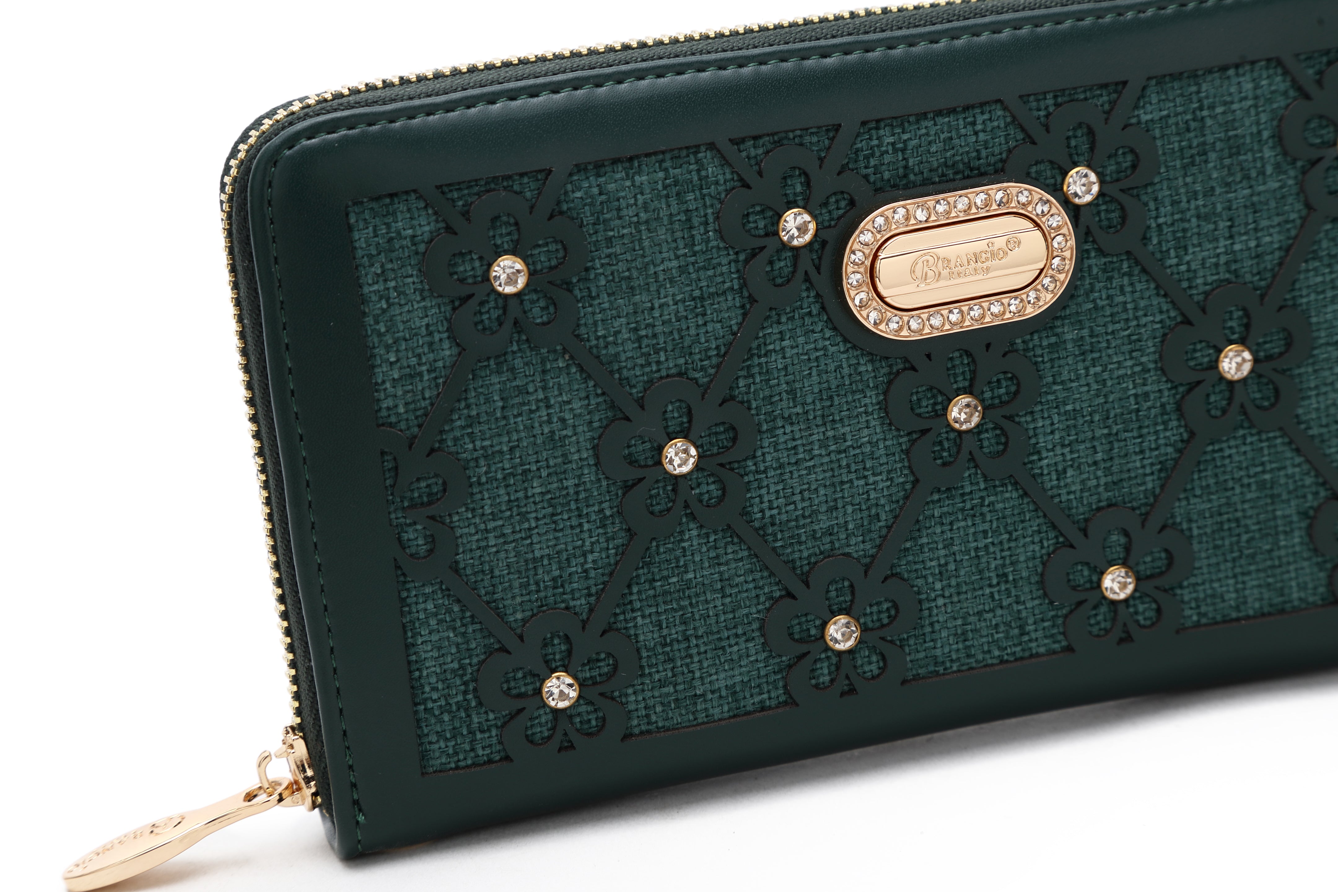 Wildflower Handmade Wristlet Wallet with Multiple Card Pockets - Brangio Italy Co.