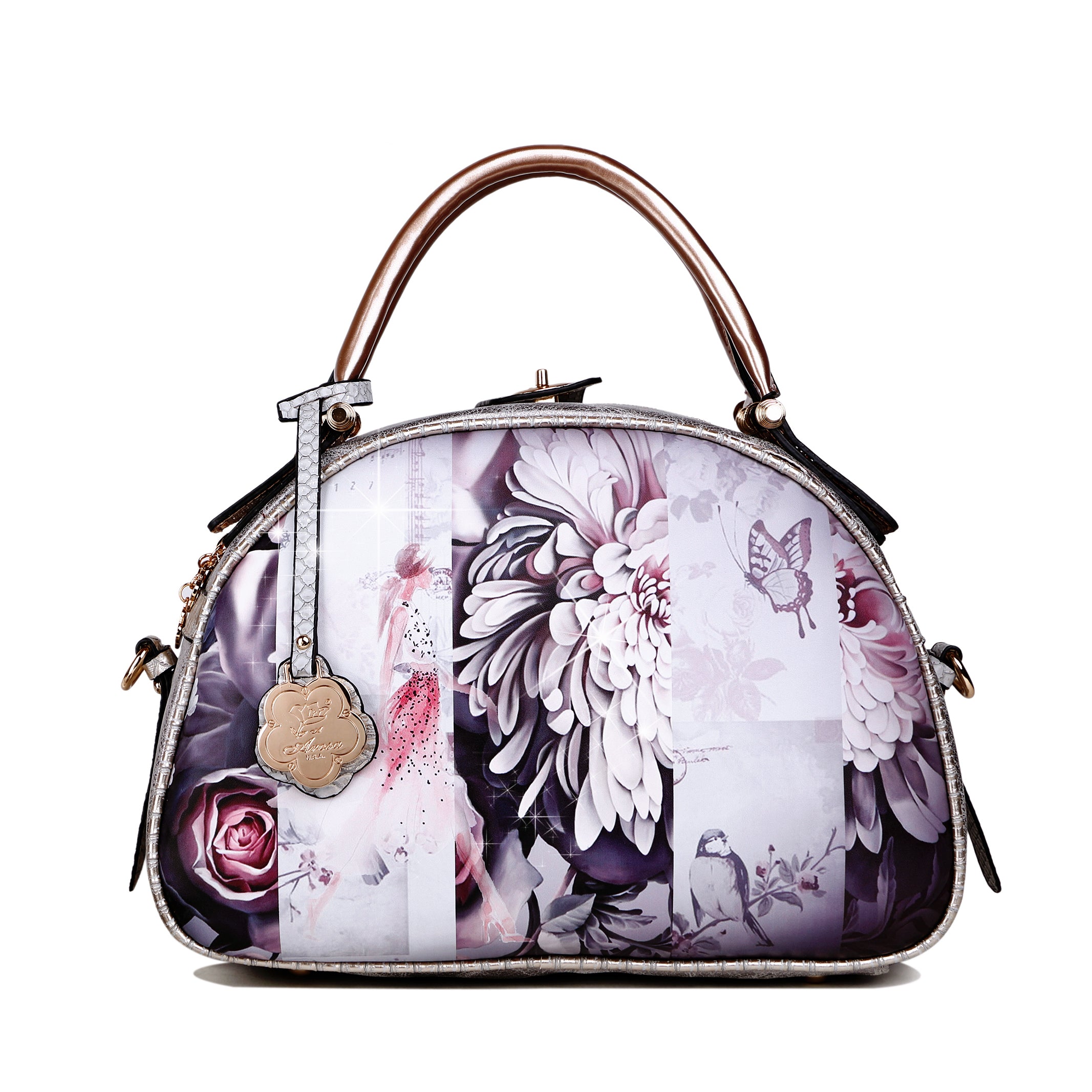 Blossomz Dome Designer Vegan Luxury Leather Bag for Women - Brangio Italy Co.