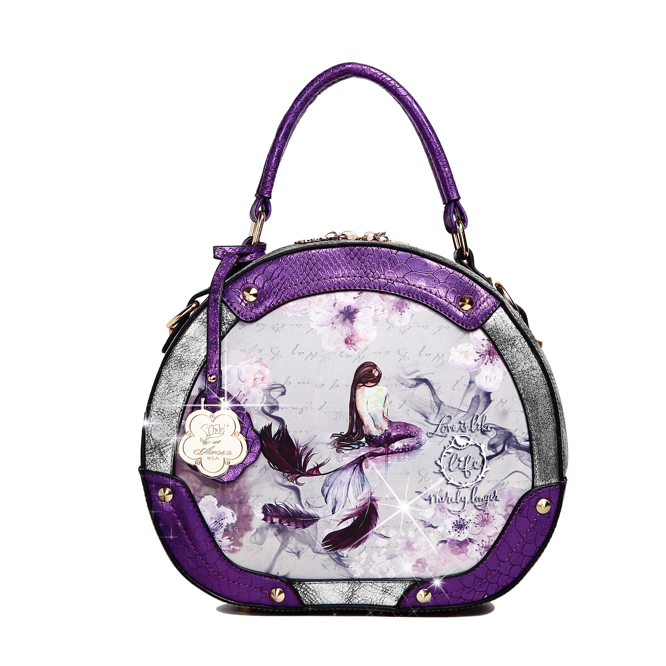 Princess Mera Vintage Sphere Double Zipper Opening Women Purses and Handbags - Brangio Italy Co.