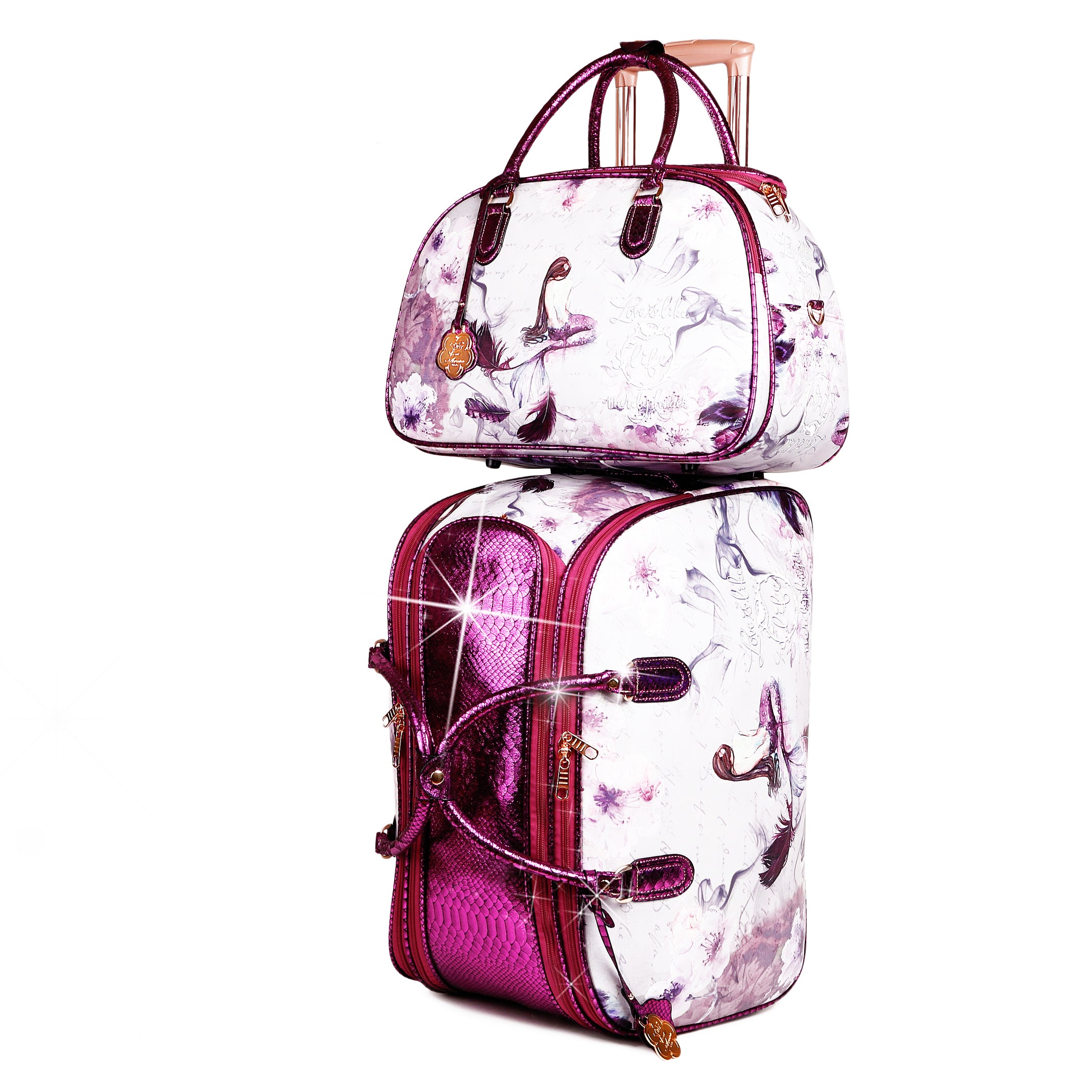 Princess Mera Large Duffel Set Travel Bag for Women - Brangio Italy Co.