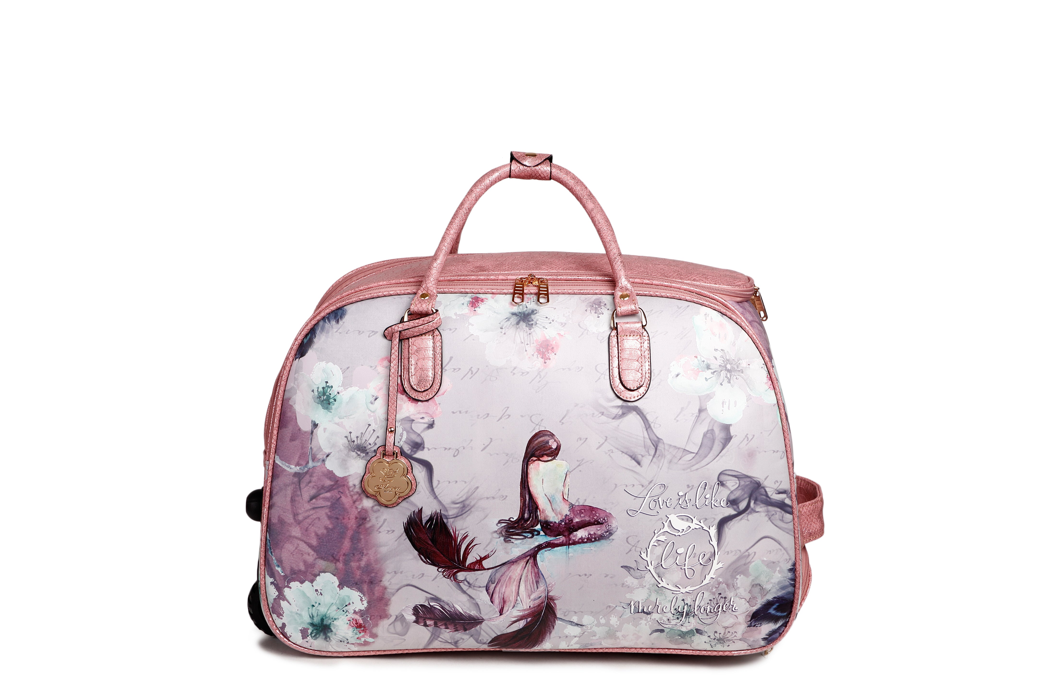 Princess Mera Vegan Large Rolling Duffel Travel Bag