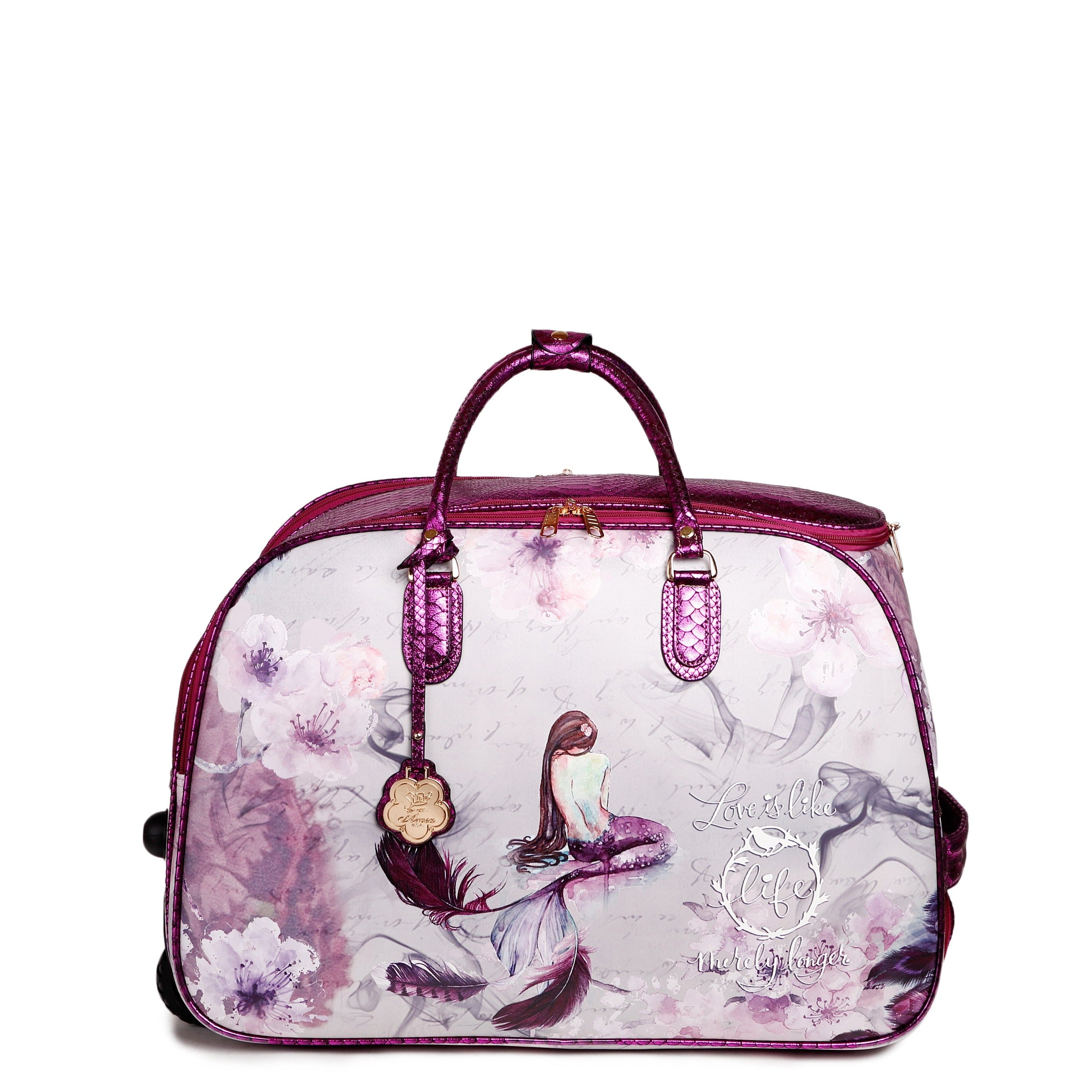Princess Mera Vegan Large Rolling Duffel Travel Bag