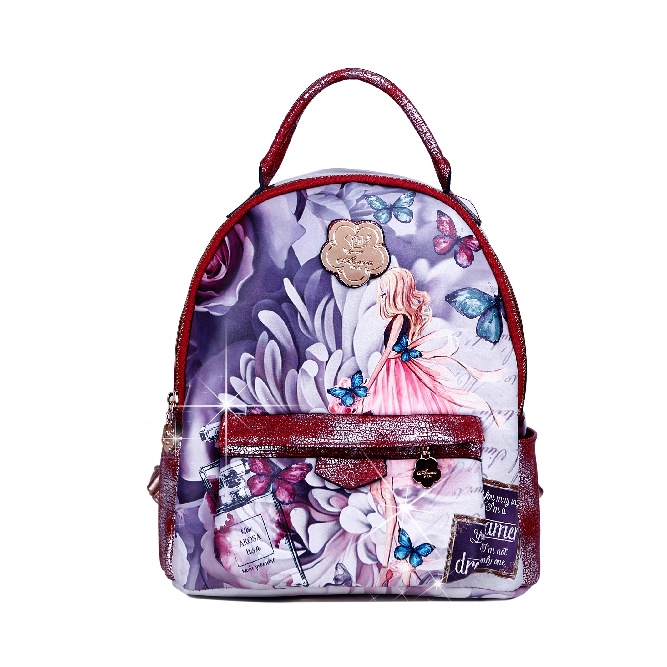 Dreamerz Crystal Laced Scratch & Stain Resistant Womens Backpack - Brangio Italy Co.